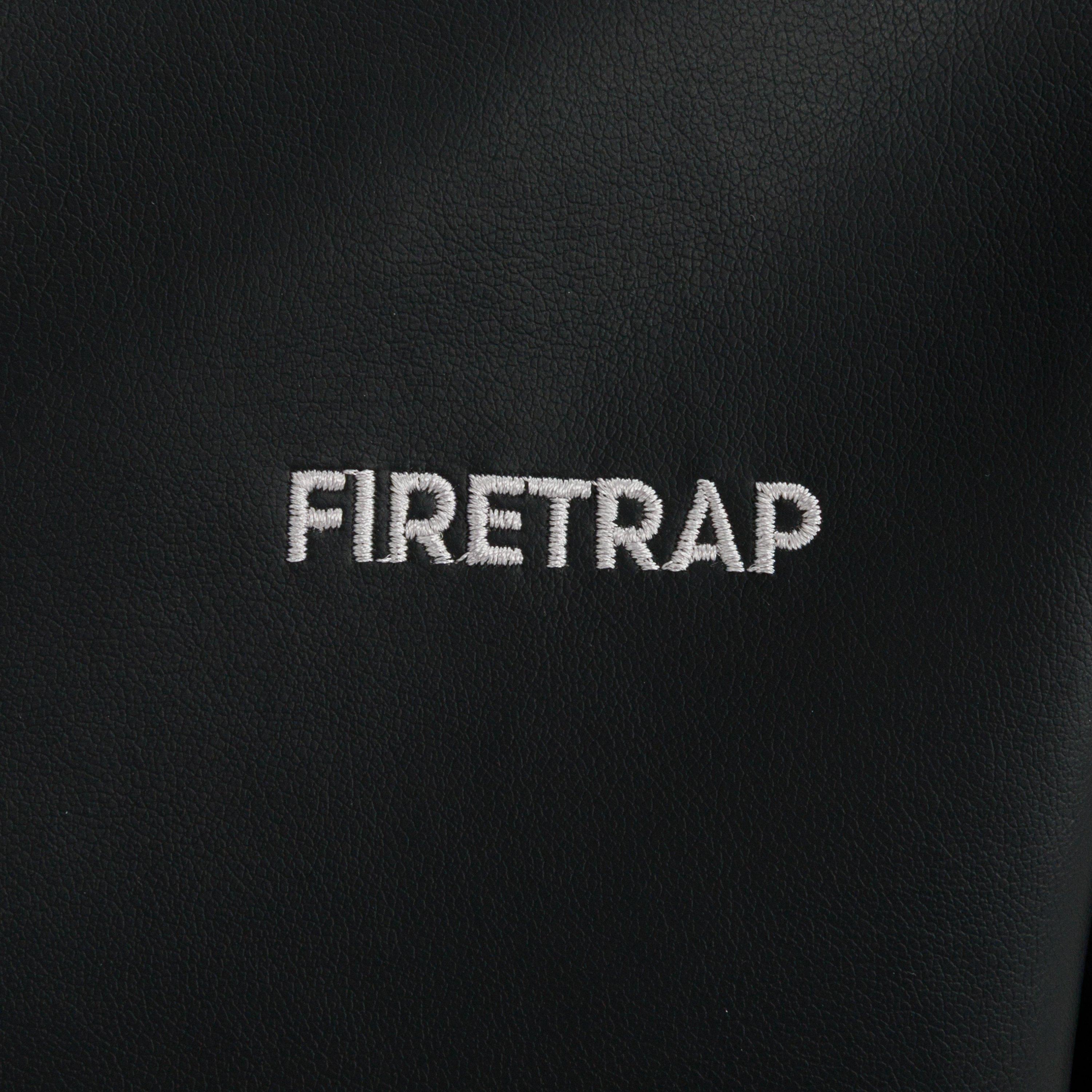 Schwarz - Firetrap - Hood PU Jacket Mens - 4