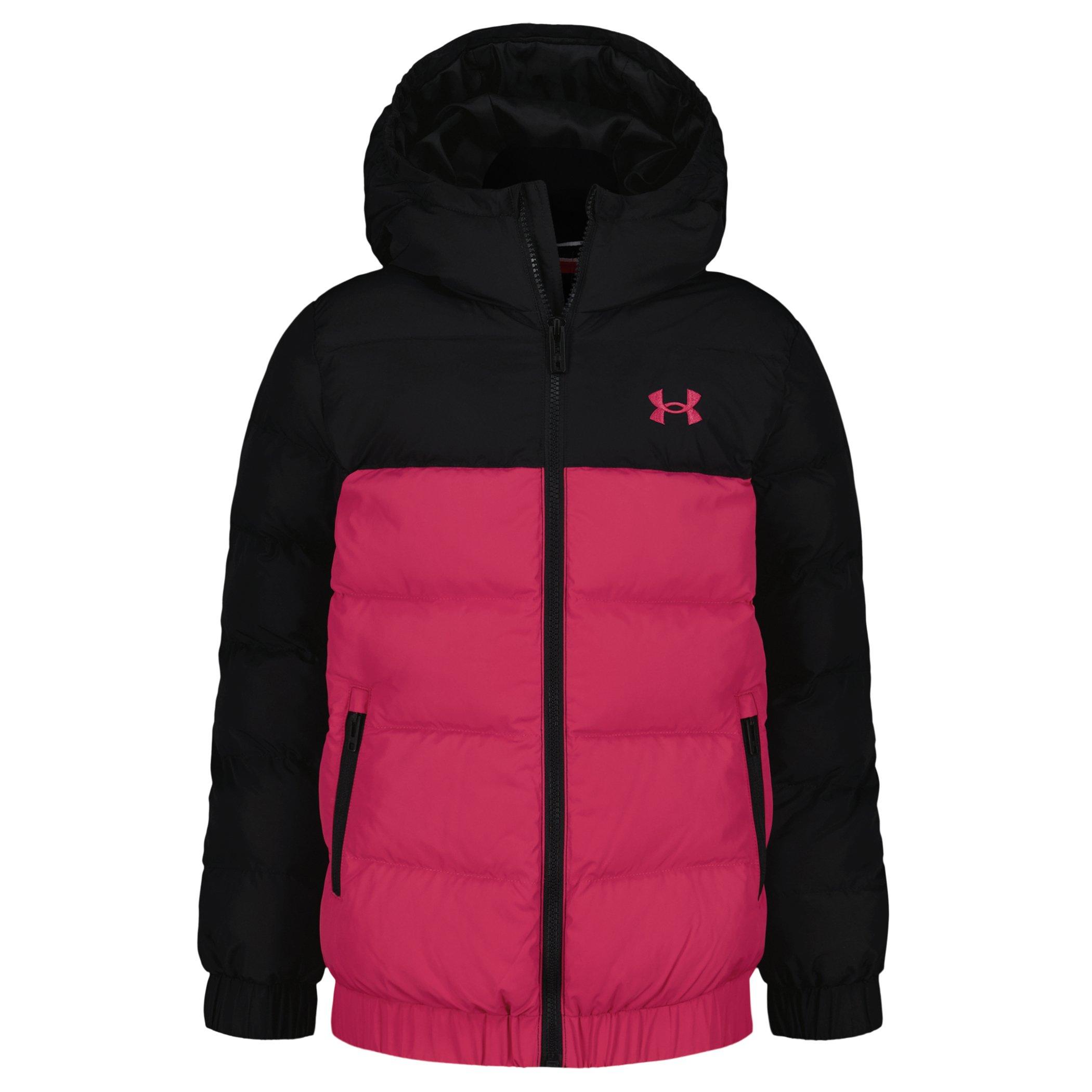 Black/Pink - Under Armour - Kids' Lightweight Puffer Jacket - 1
