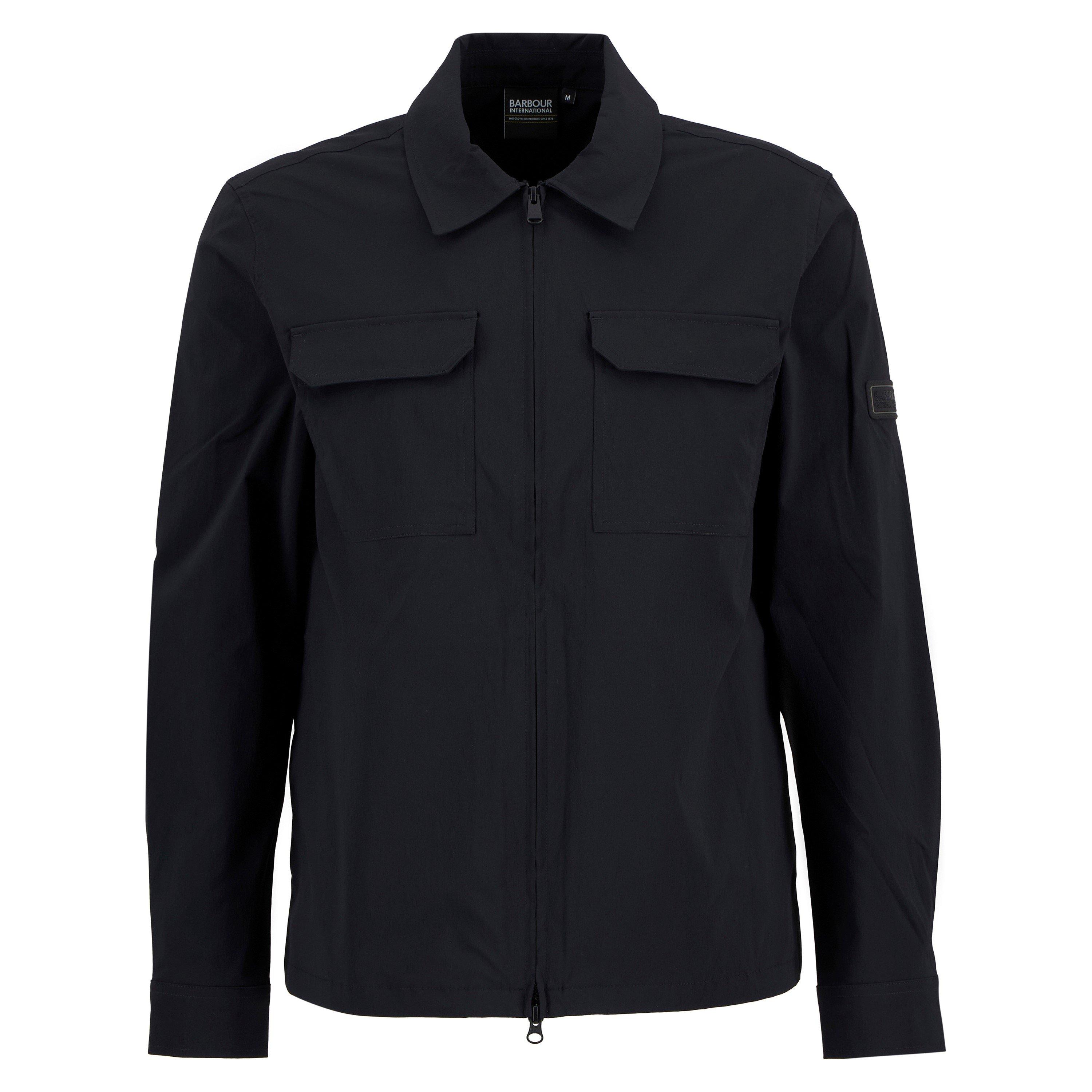 Barbour International Mens Tucson Overshirt - Black BK11 - L