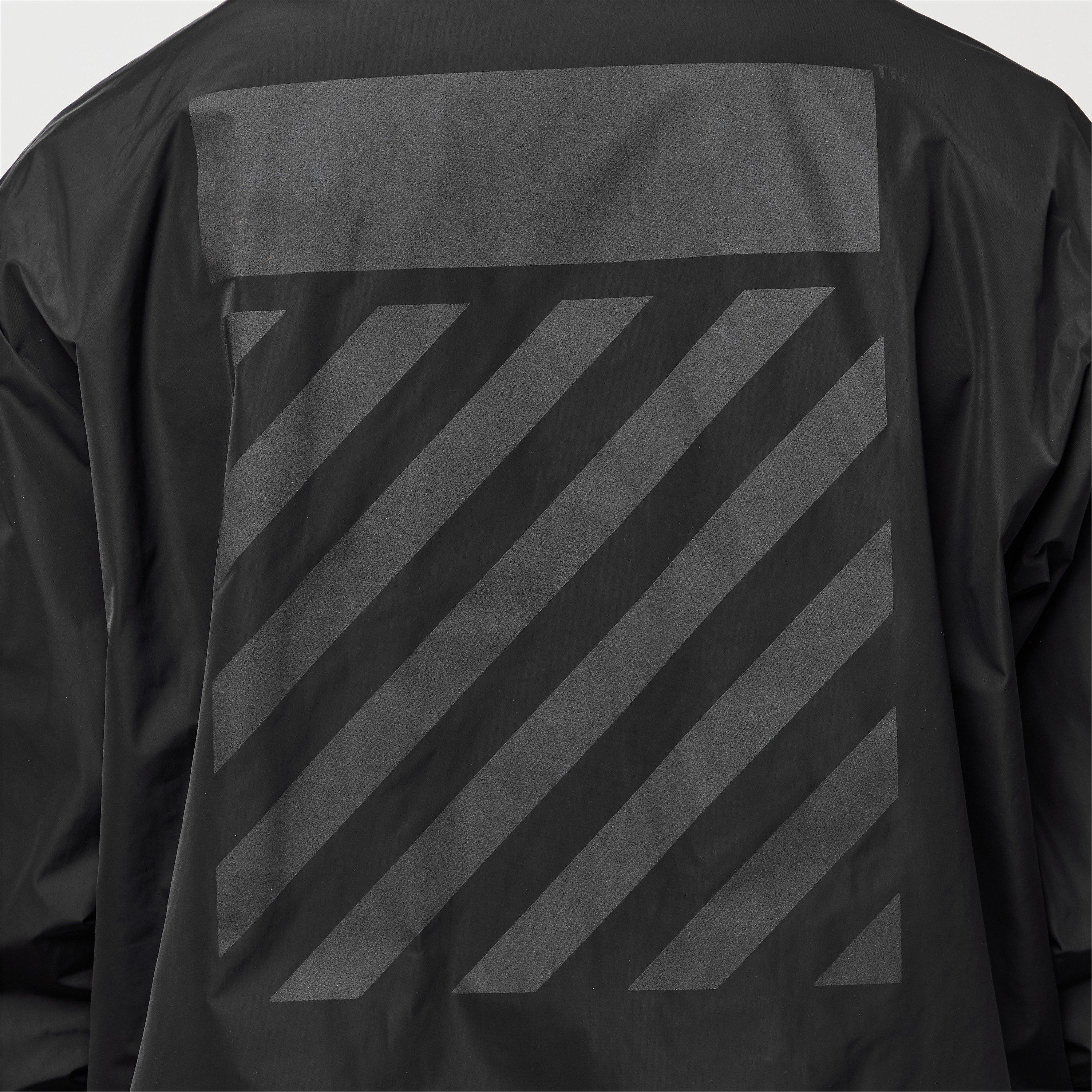 Black - Off White - Men's Diag Windbreaker, Logo, Diag Print - 5
