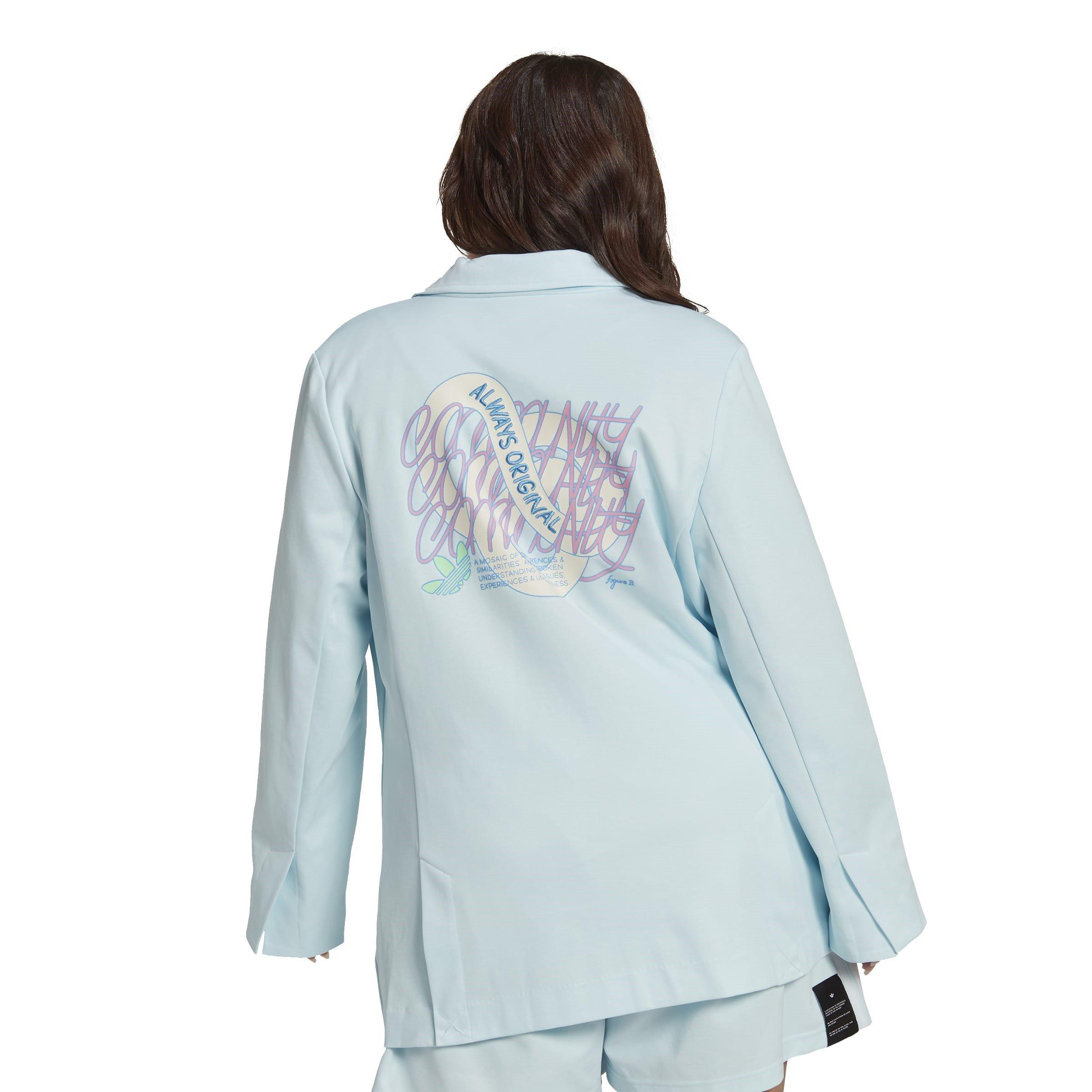 Blue - adidas Originals - Adidas Long Sleeve Blazer - 3