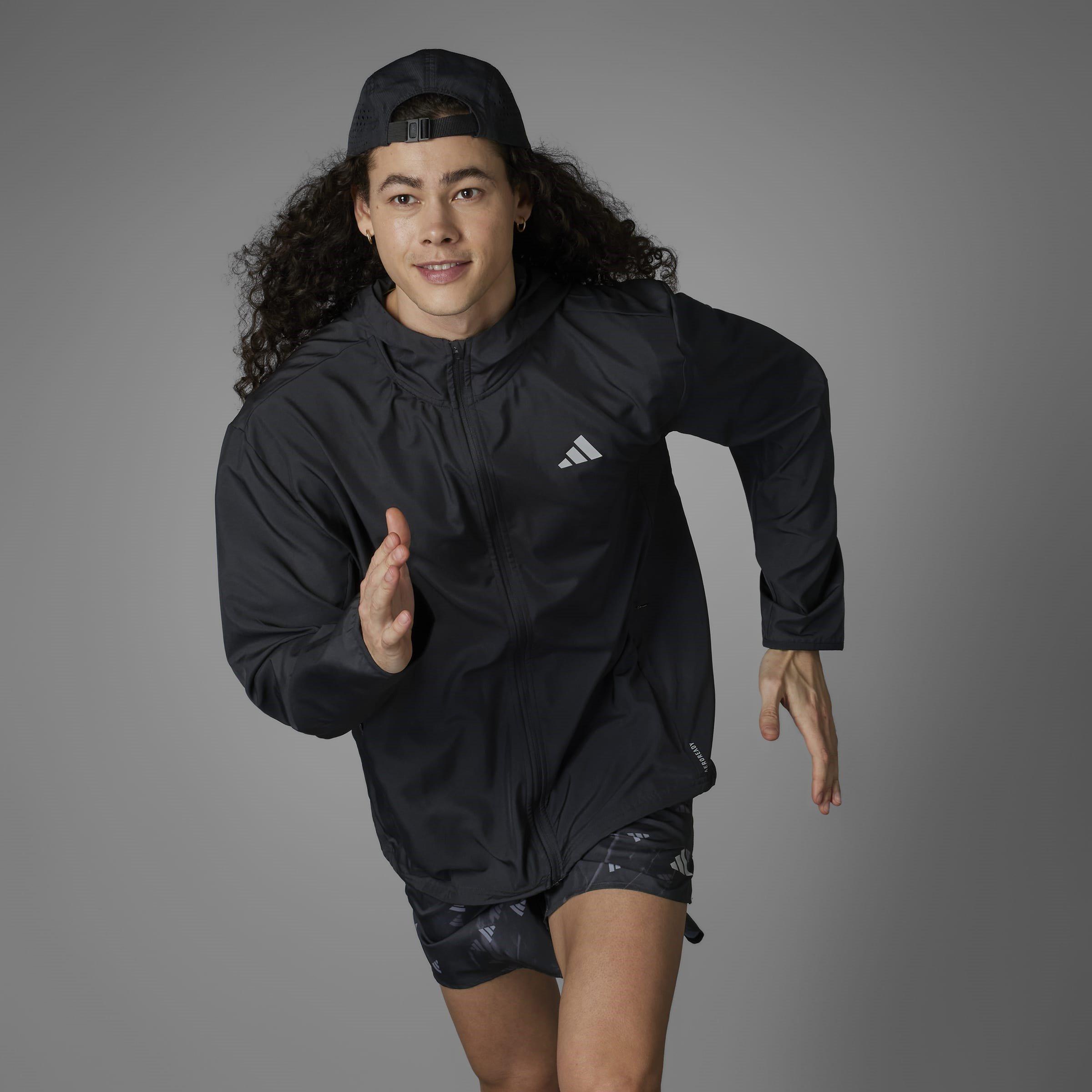 Black - adidas - Run It AEROREADY Reflective Performance Running Jacket - 7