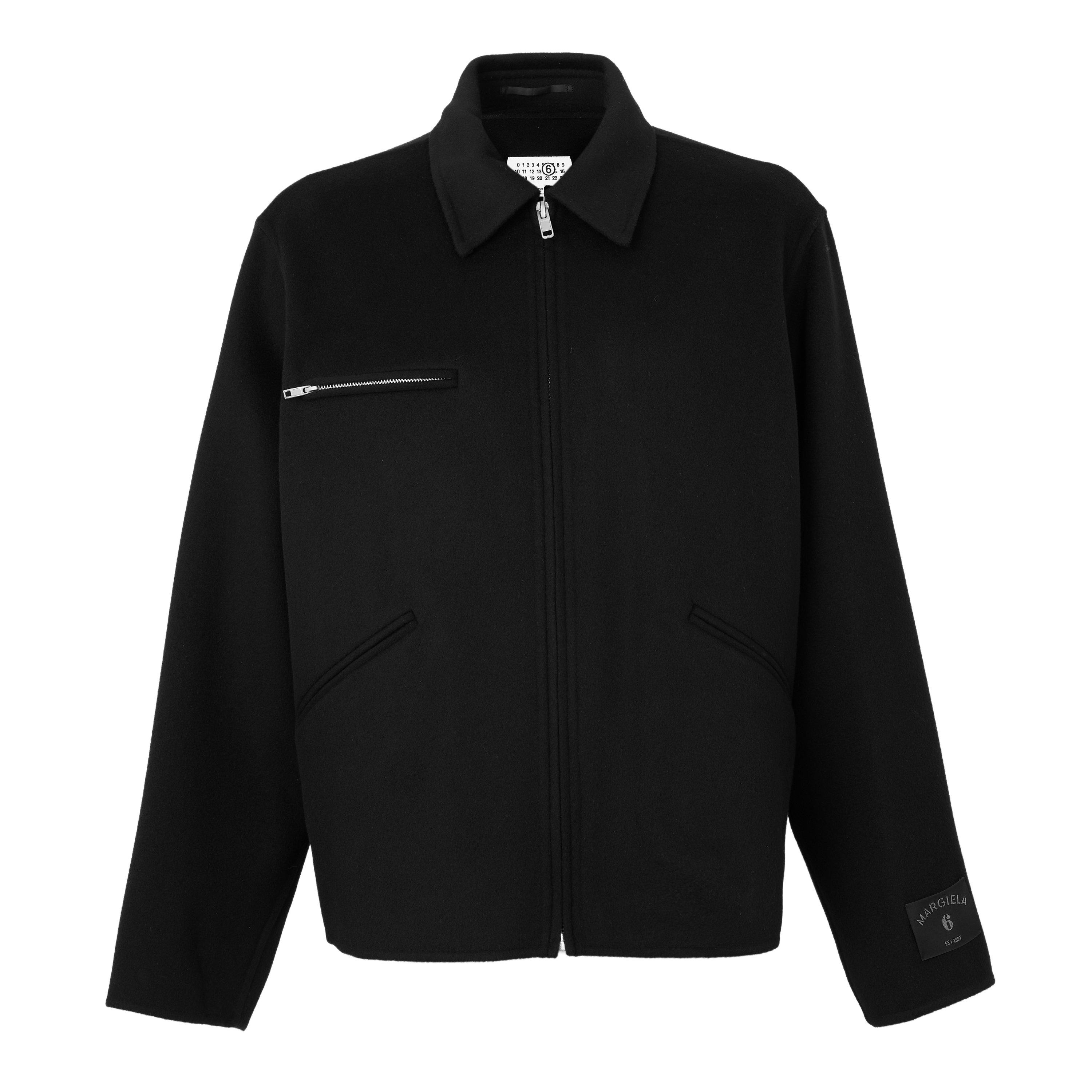 Black - MM6 Maison Margiela - MM6 Mai Wool FZ Jkt Sn63 - 1