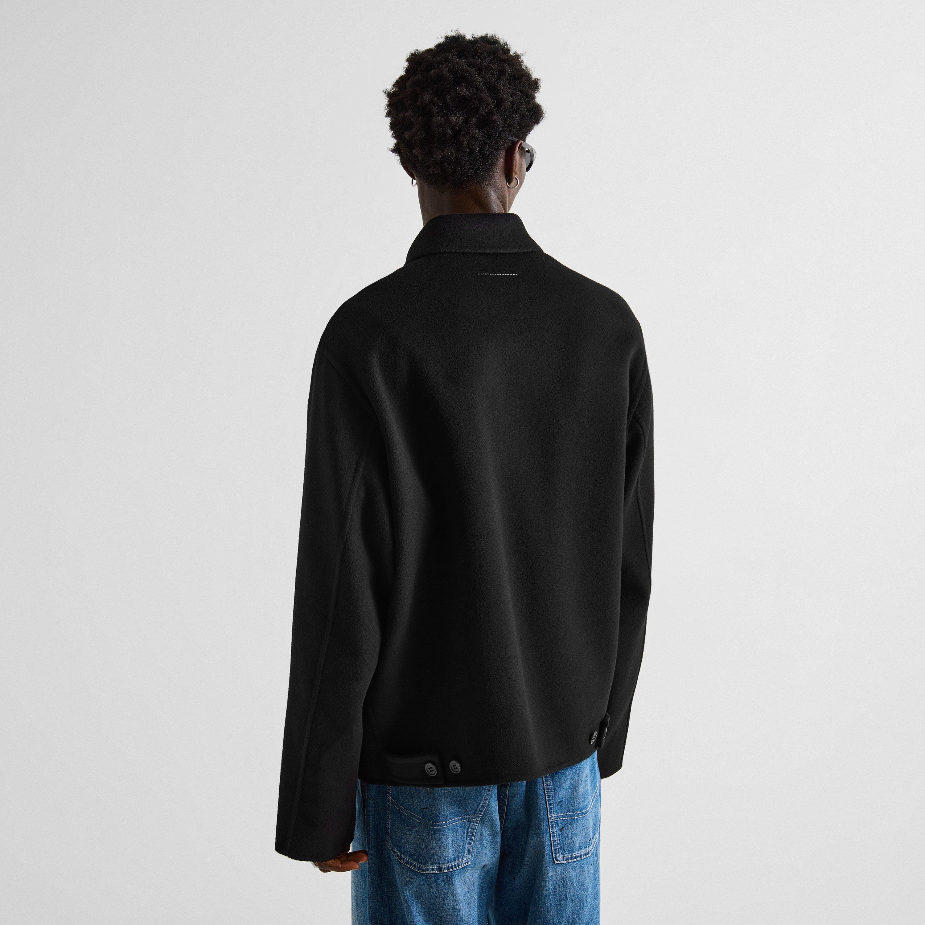 Black - MM6 Maison Margiela - Double Faced Wool Zip Jacket - 4