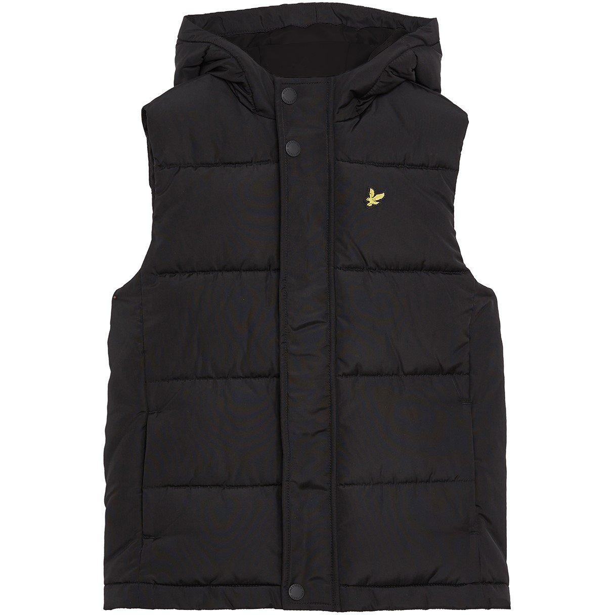 Lyle And Scott Boys Kids' Quilted Sleeveless Gilet - Black Z865 - 8-9Y