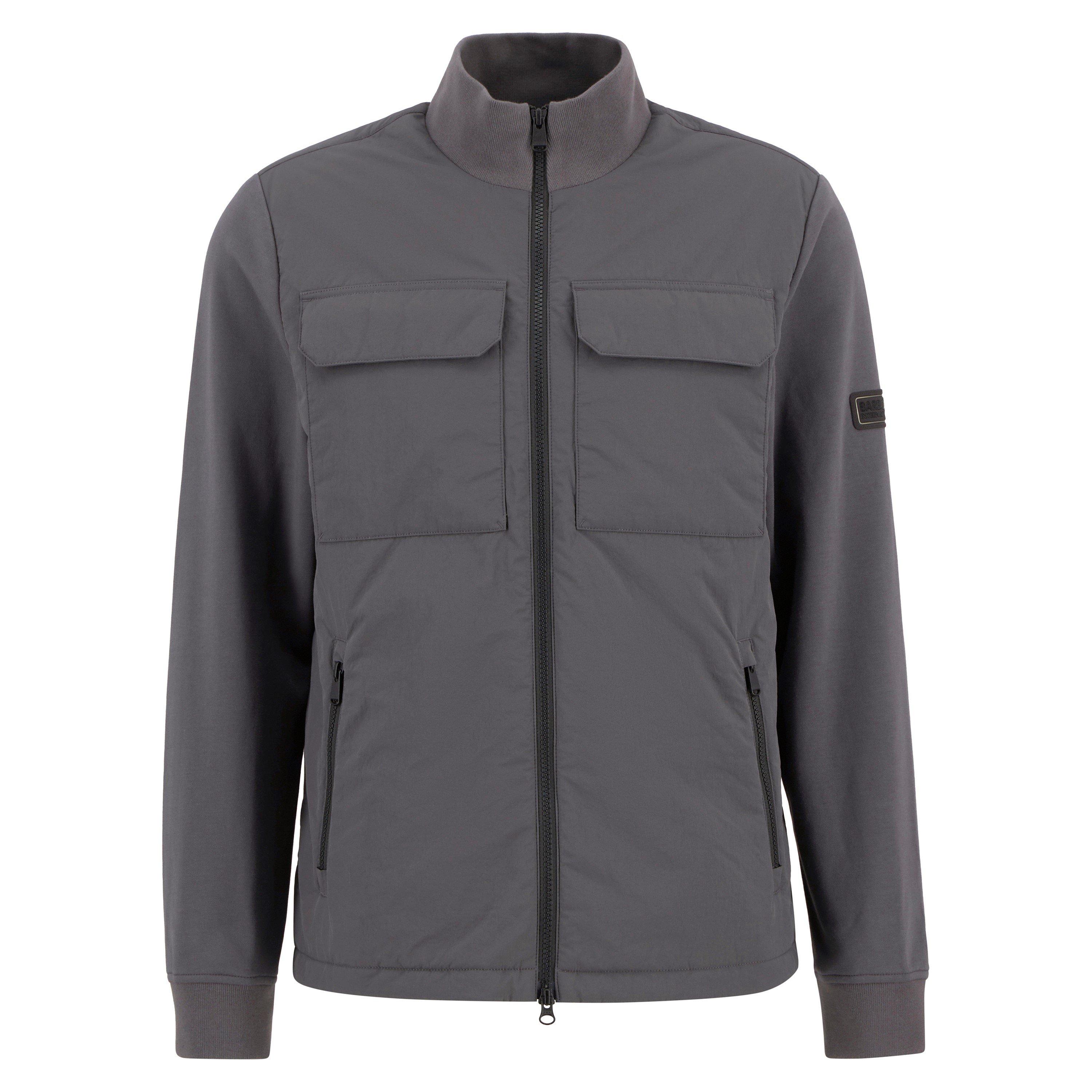 Barbour International Mens Ethan Quilted Sweatshirt - Charcoal - S