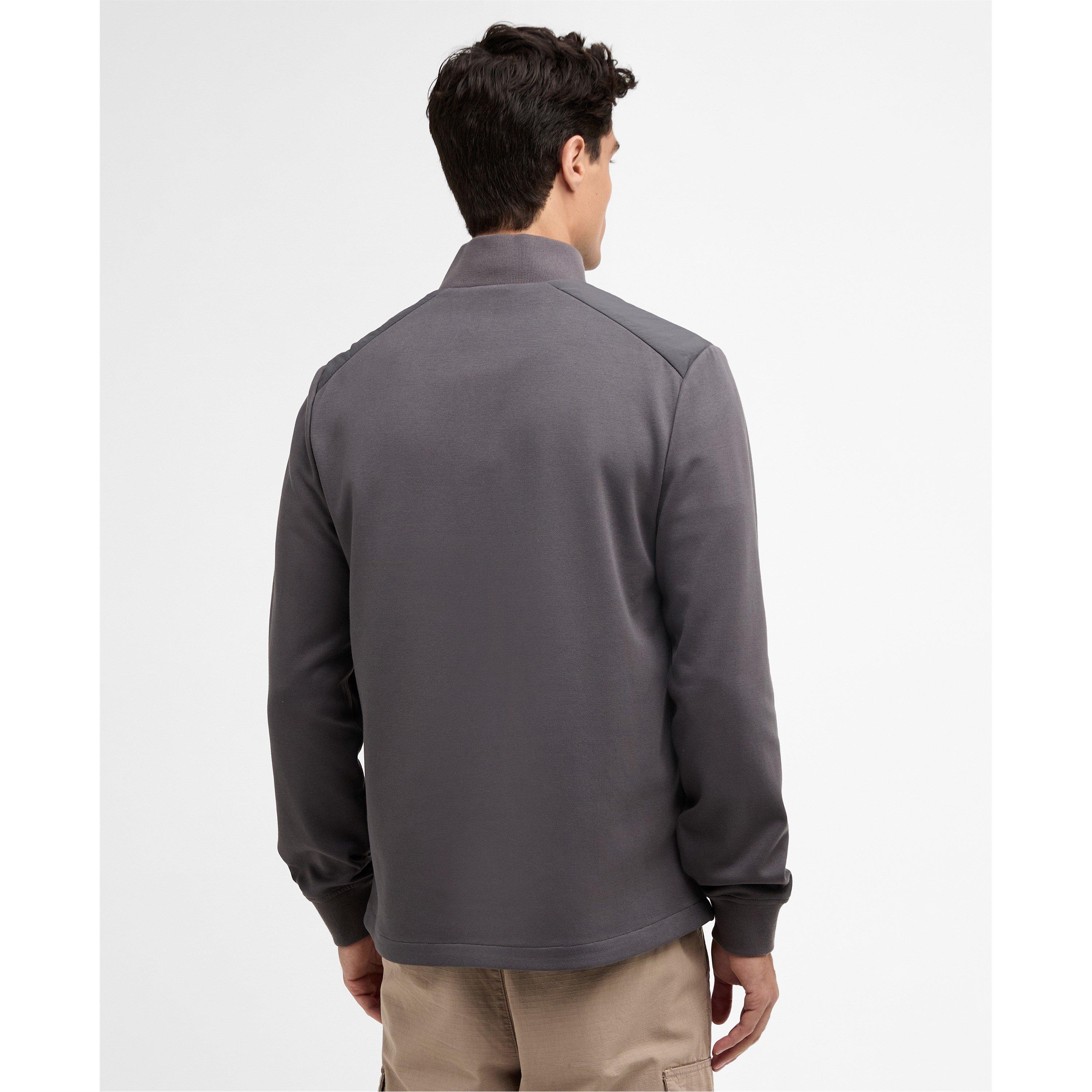 Charcoal - Barbour International - Mens Ethan Quilted Sweatshirt - 3