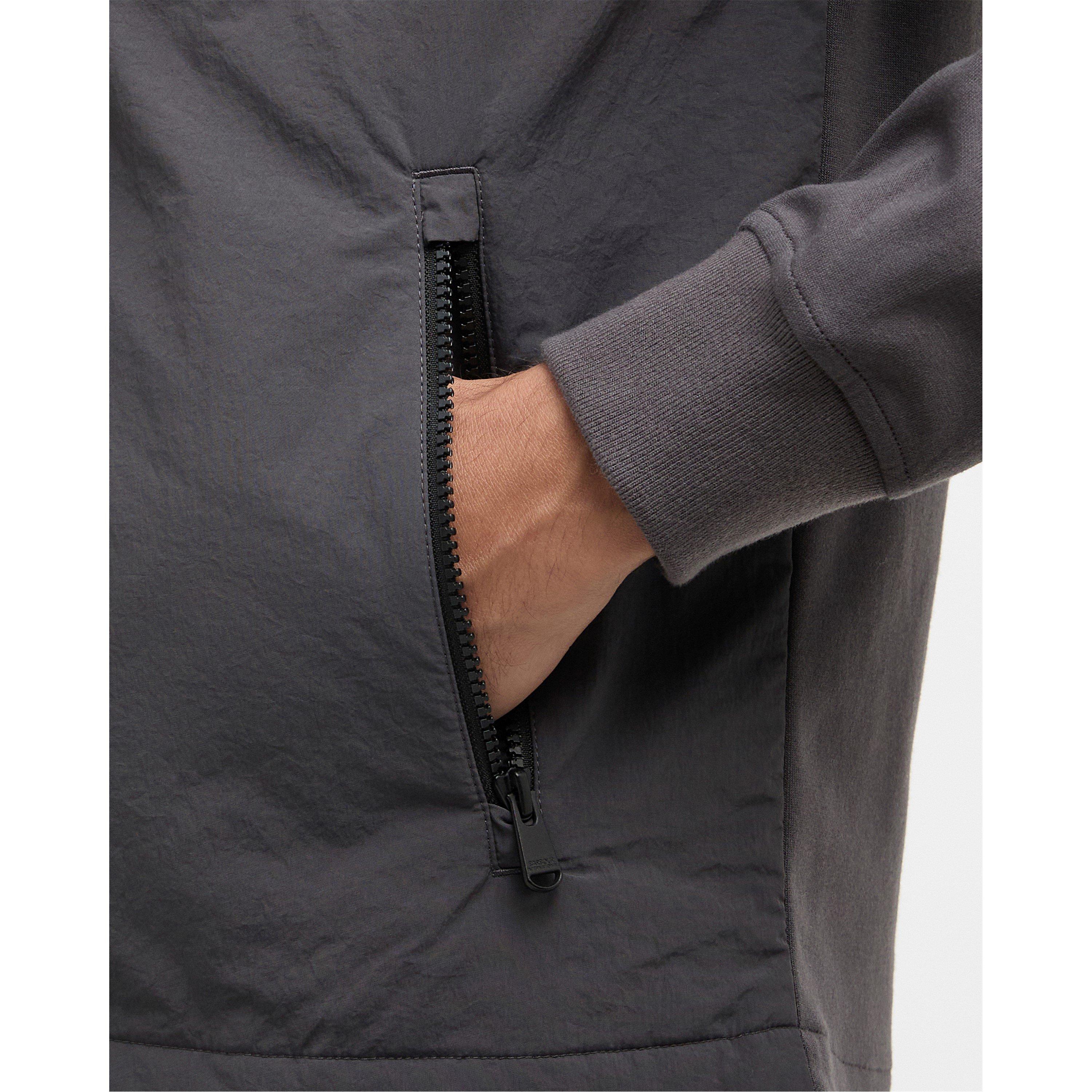 Charcoal - Barbour International - Mens Ethan Quilted Sweatshirt - 5