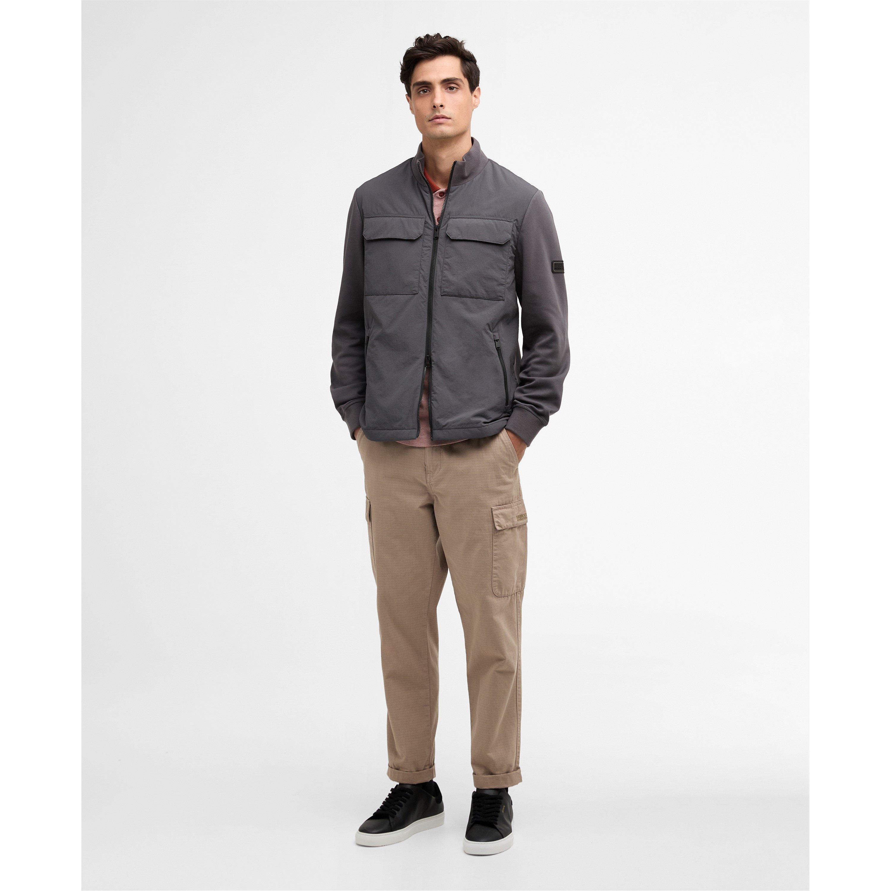 Charcoal - Barbour International - Mens Ethan Quilted Sweatshirt - 6