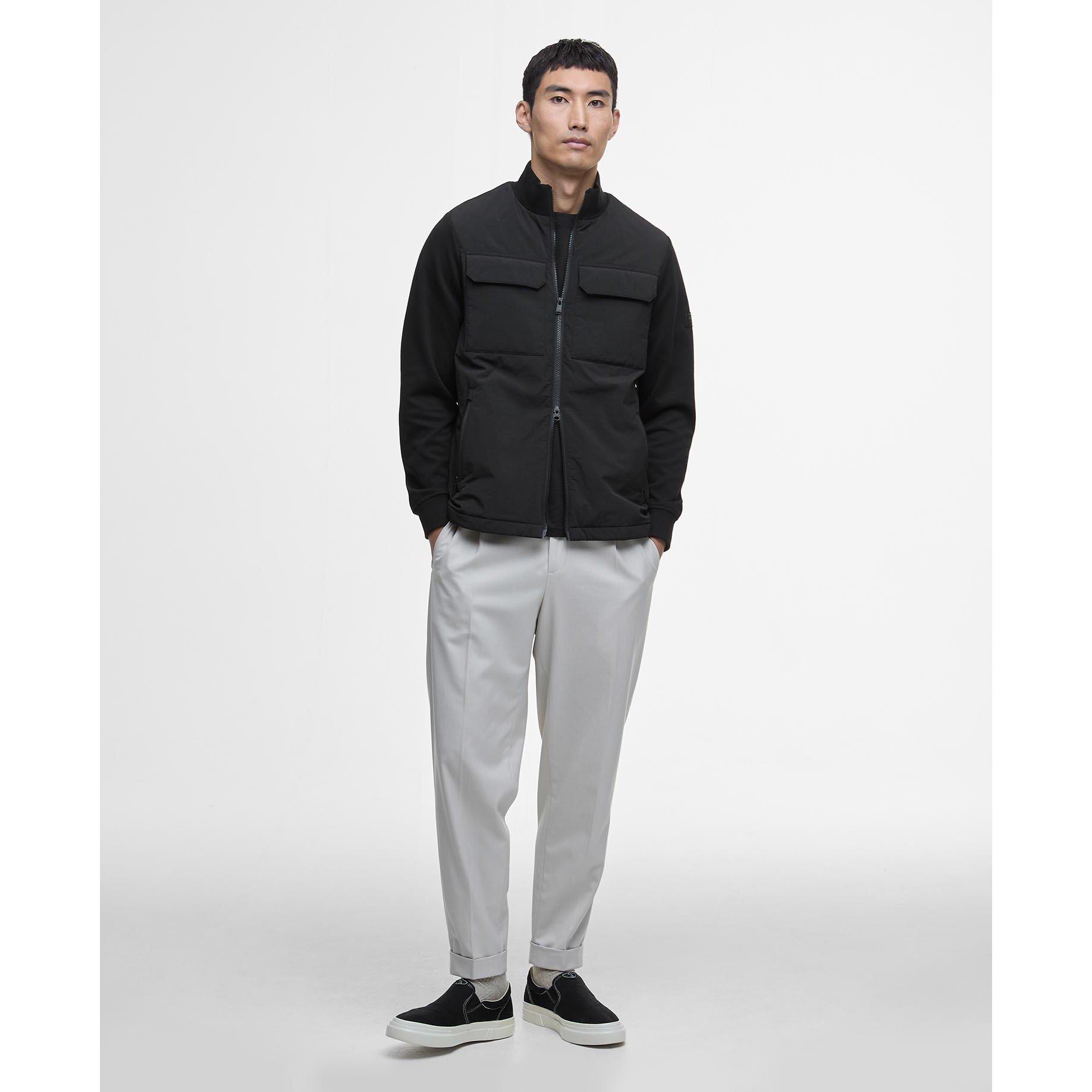 Black BK11 - Barbour International - Mens Ethan Quilted Sweatshirt - 4