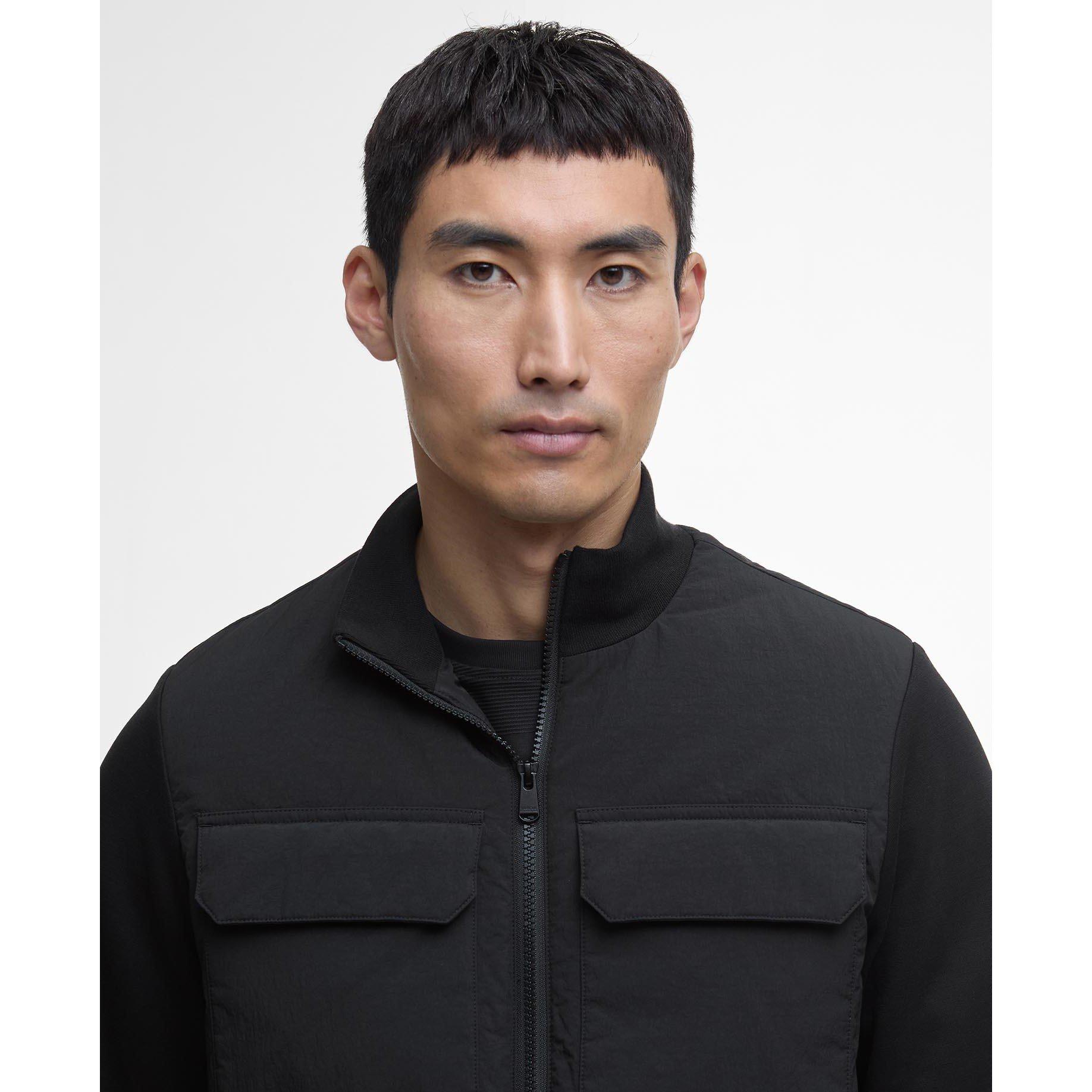 Black BK11 - Barbour International - Mens Ethan Quilted Sweatshirt - 5
