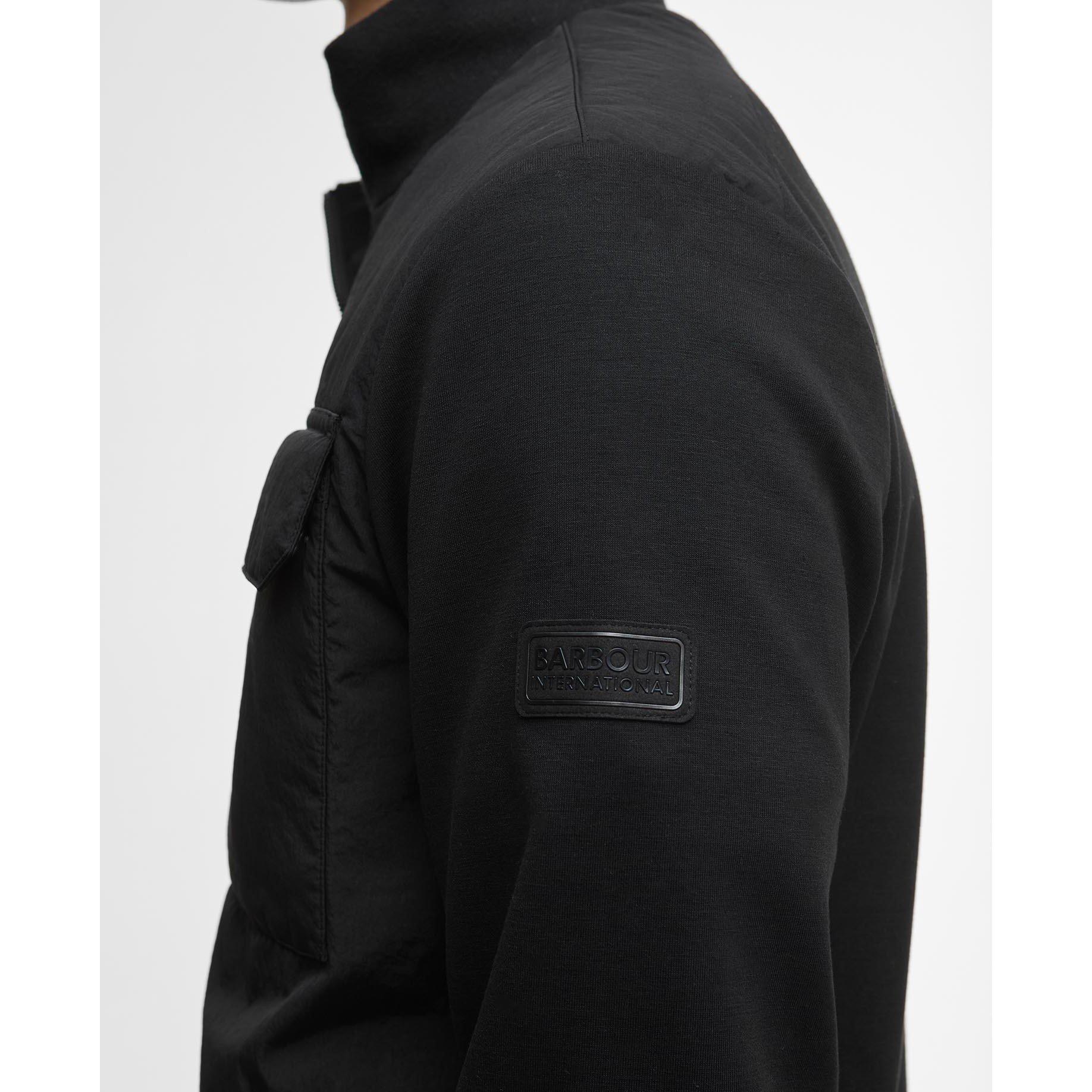 Black BK11 - Barbour International - Mens Ethan Quilted Sweatshirt - 7