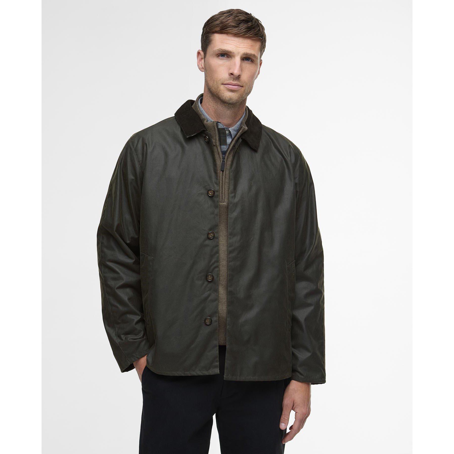 Olive OL99 - Barbour - Mens Lorden Waxed Mac - 2