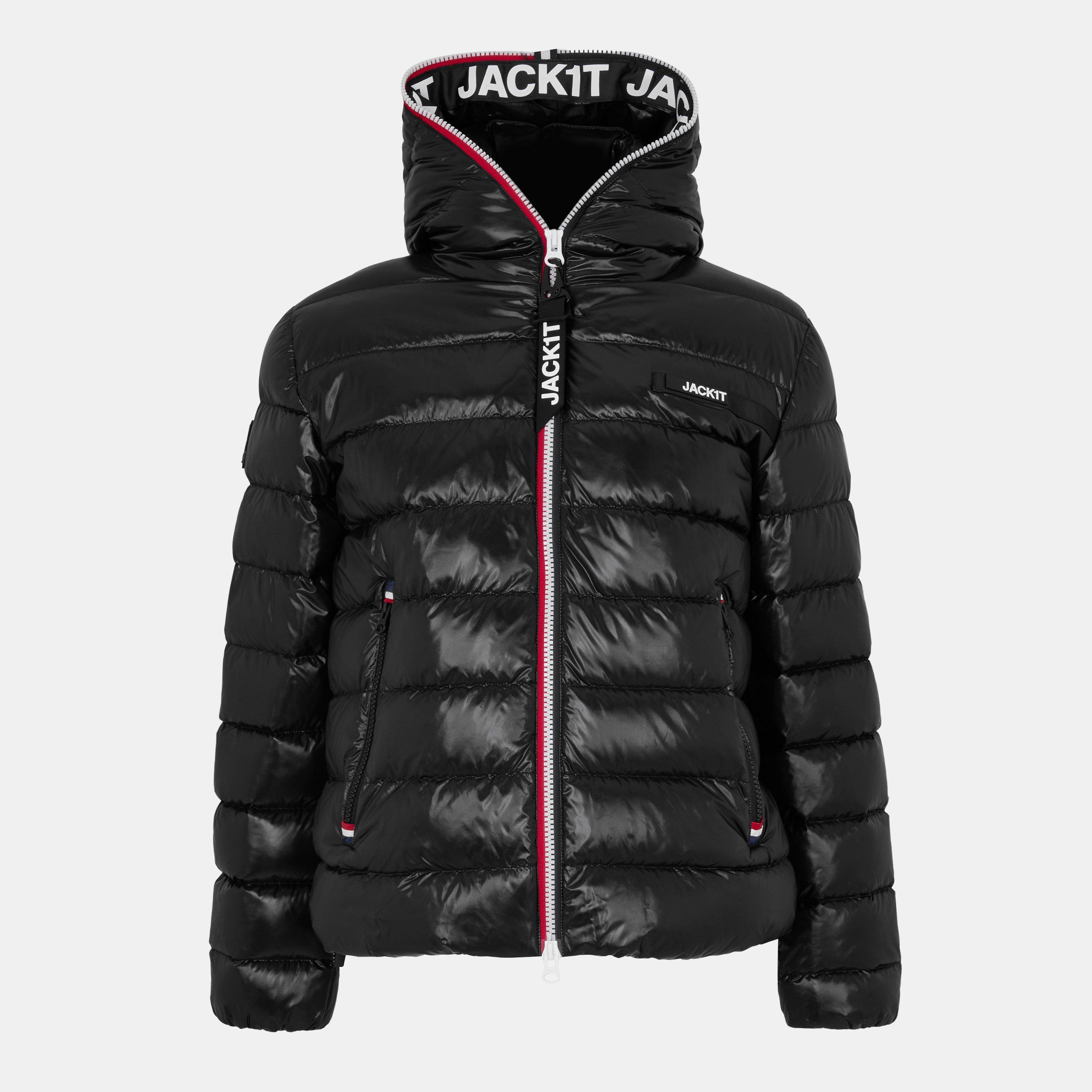 Jack1t Men's Hooded Insulated Medium Puffer Jacket - Black - Medium