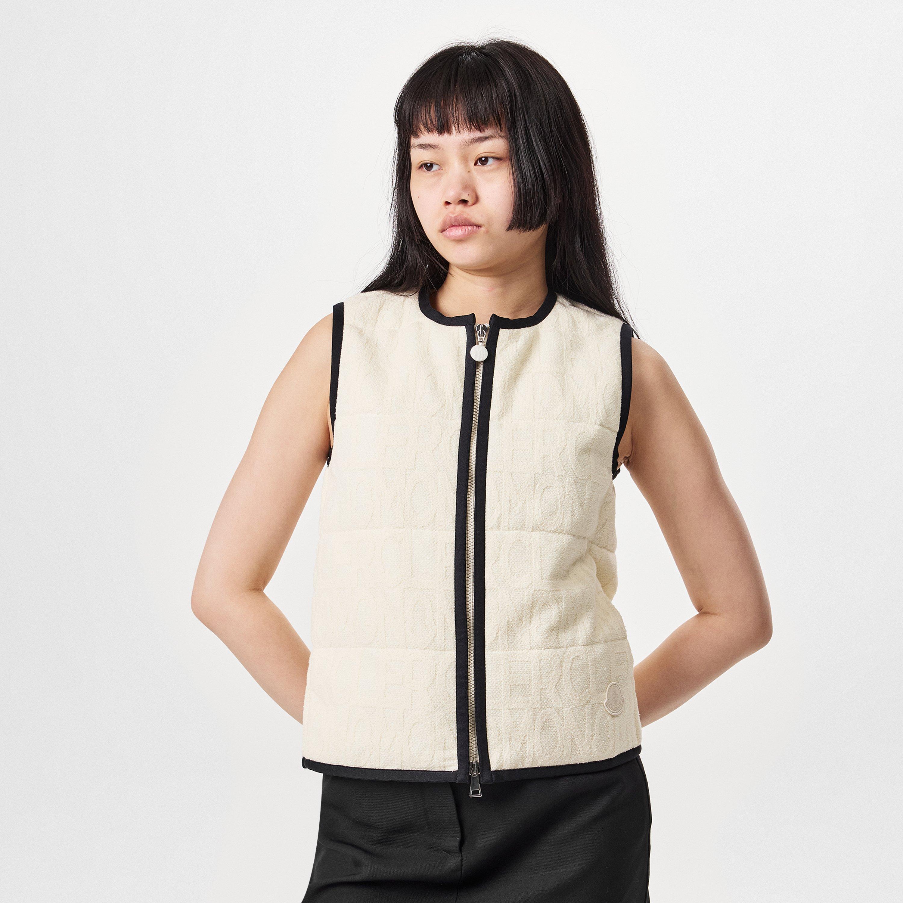 Natural 034 - Moncler - Women's  Quilted Sleeveless Gilet - 3