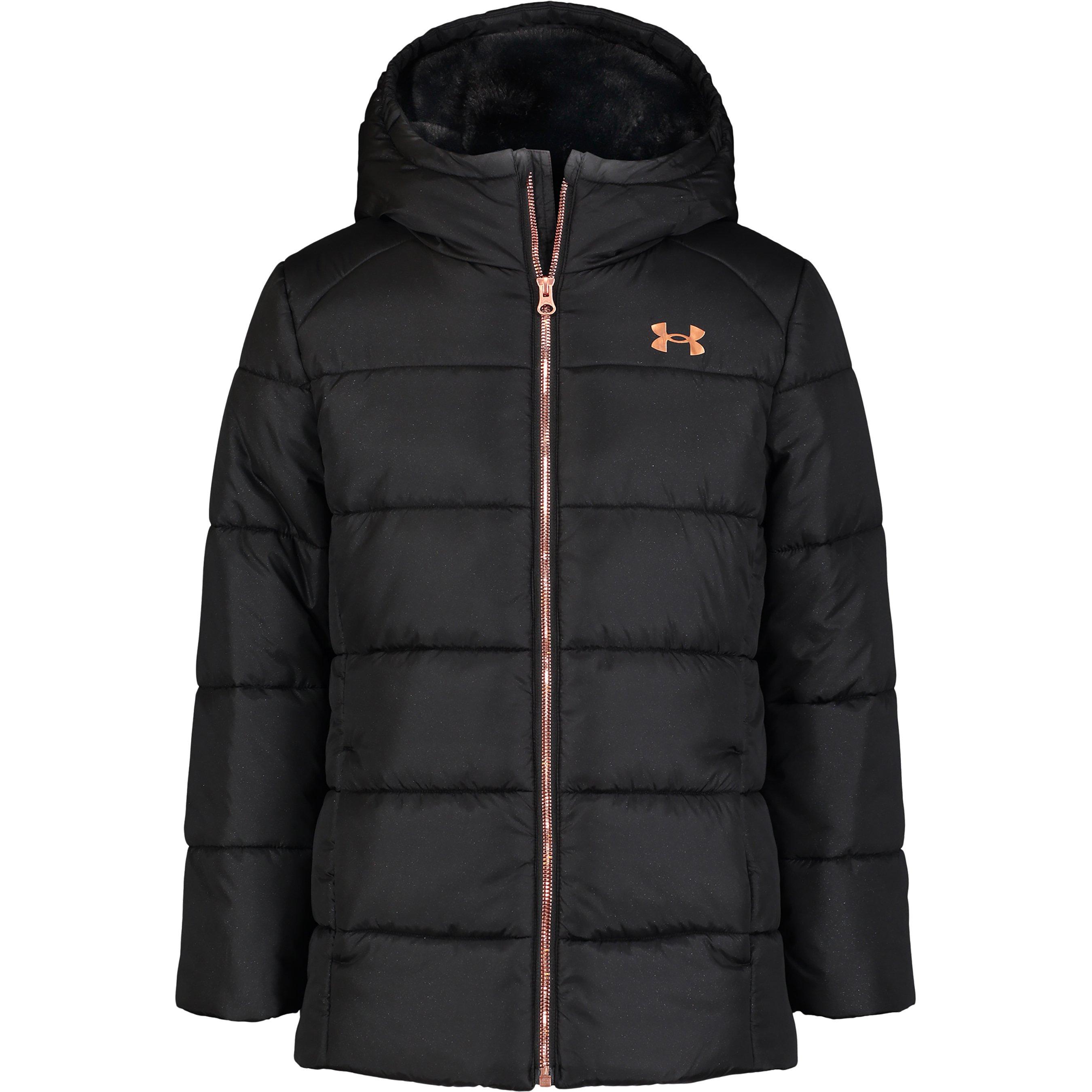 Black/Gold - Under Armour - Kids' Willow Puffer Jacket - 1