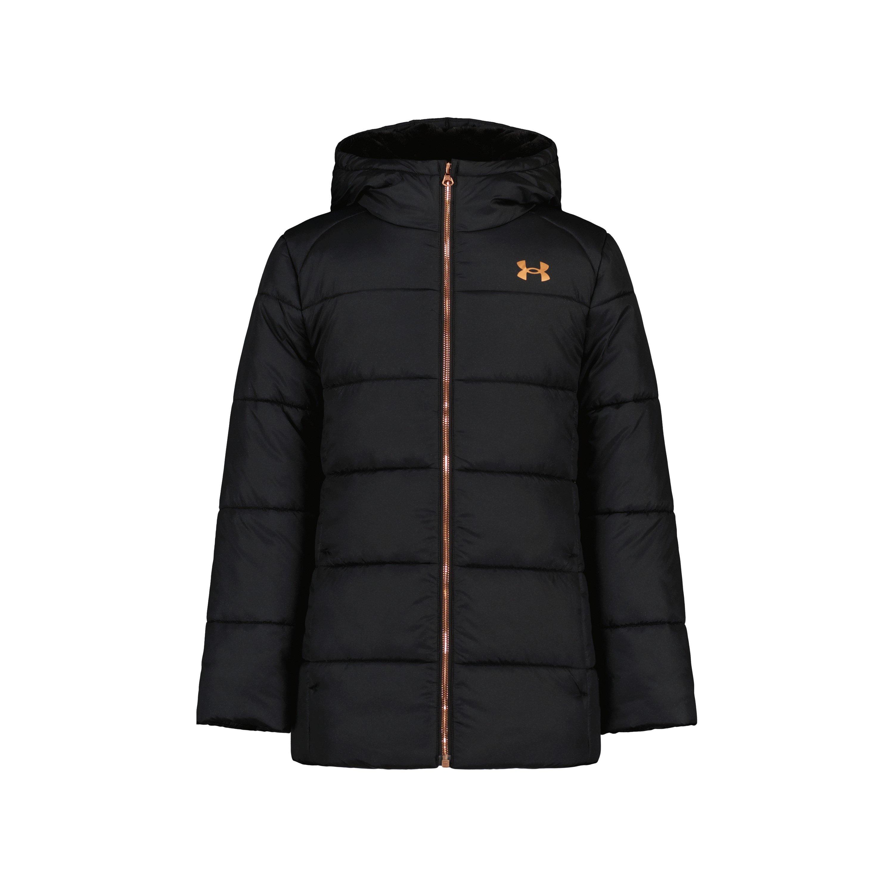 Black/RGold - Under Armour - Kids' Willow Puffer Jacket - 1