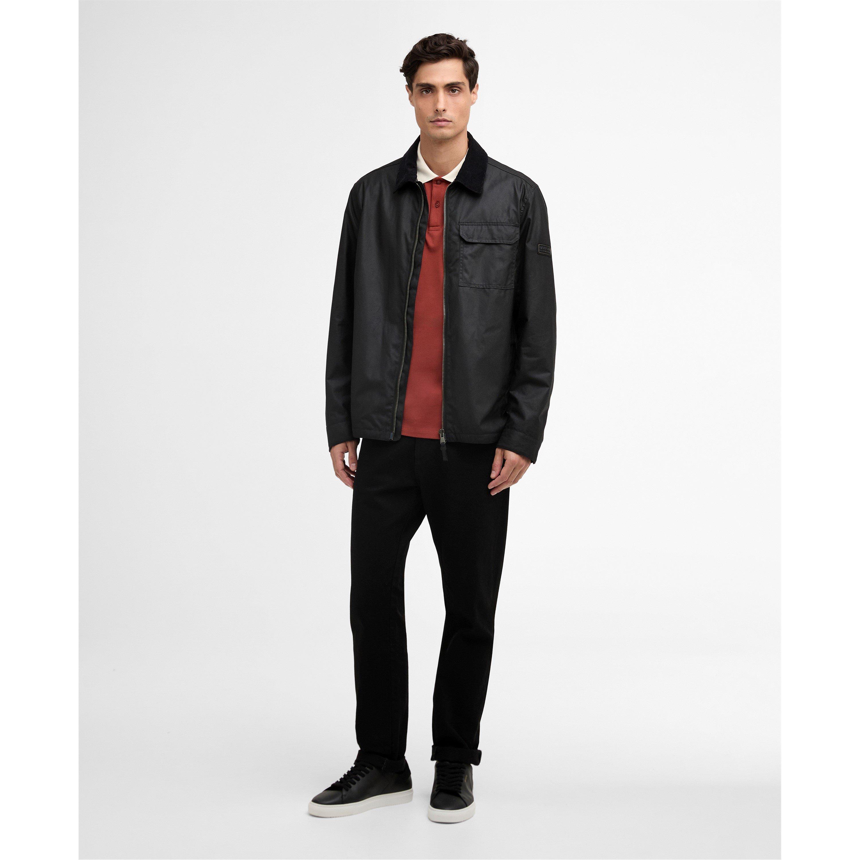 Black BK71 - Barbour International - Mens Maze Waxed Jacket - 6