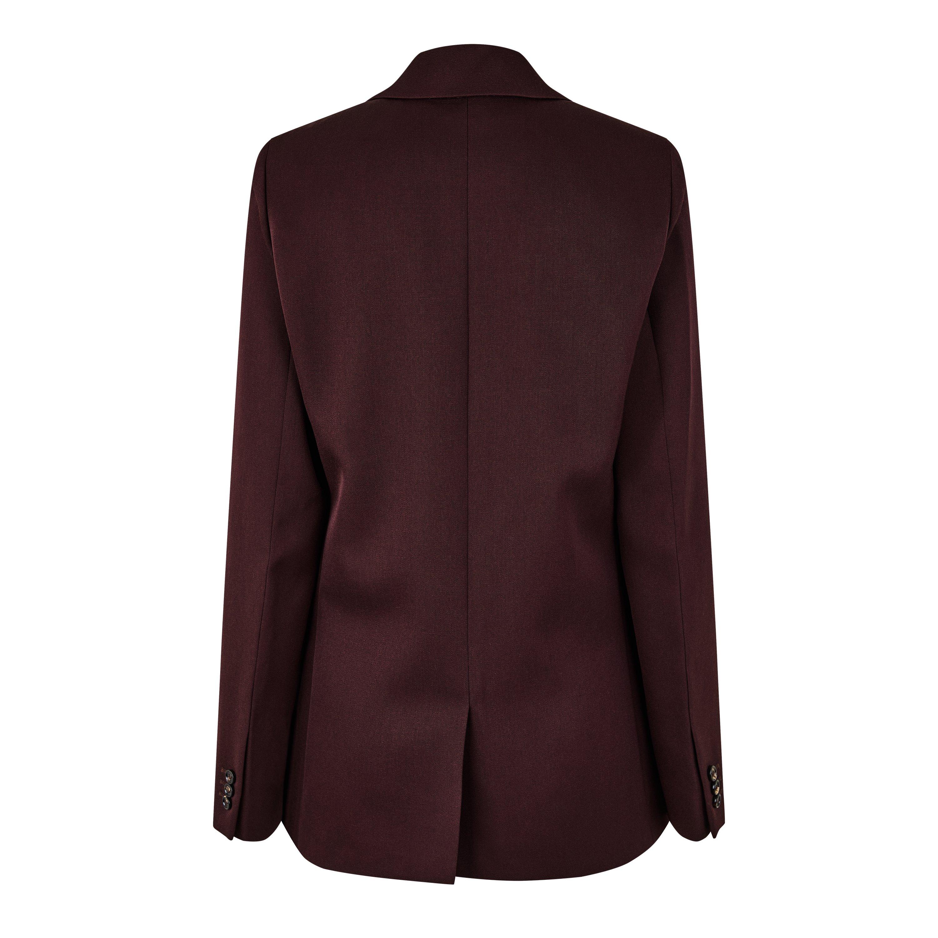 Burgundy - Bottega Veneta - Women's Structured Tailored Blazer - 2