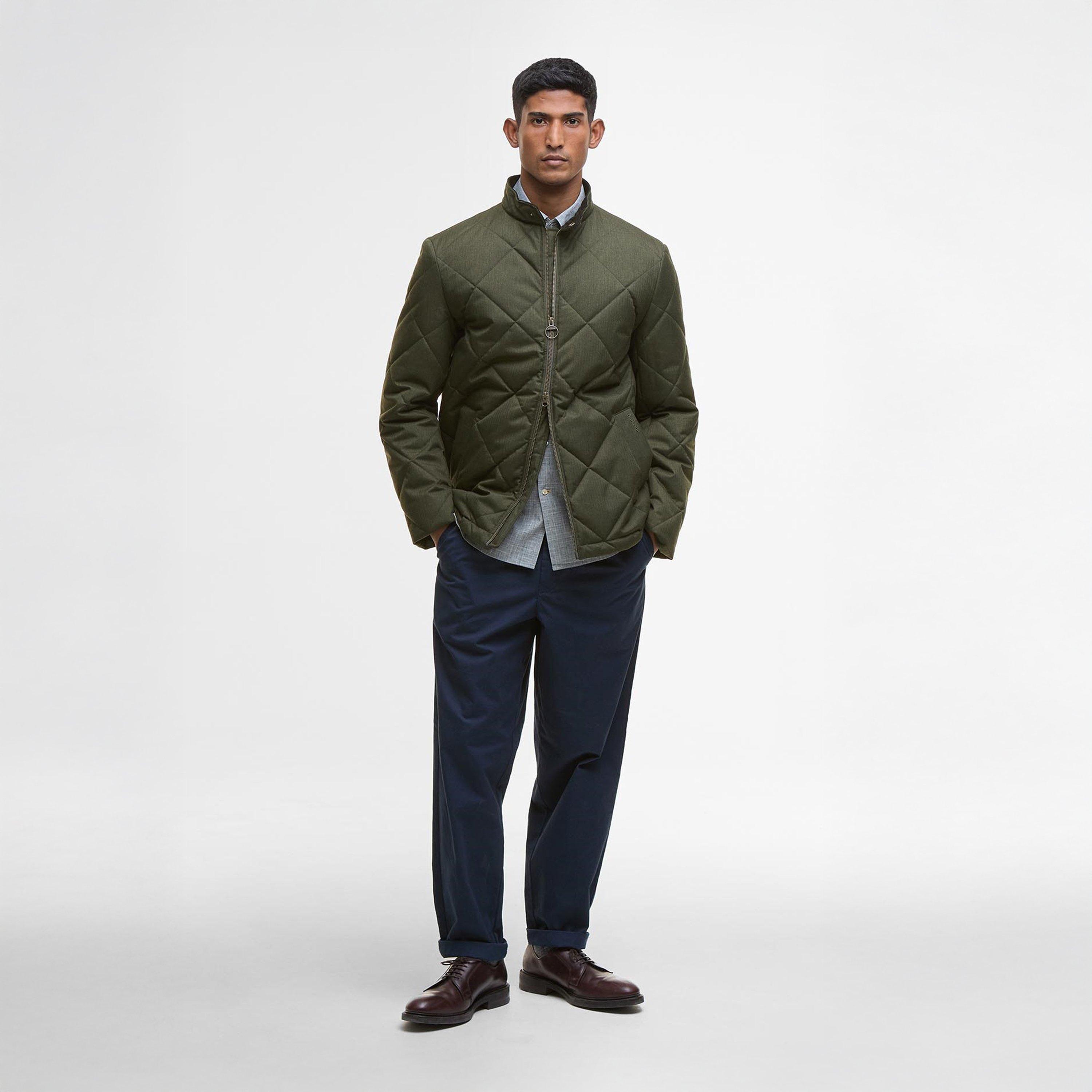 Olive OL71 - Barbour - Mens City Harrington Quilted Jacket - 7