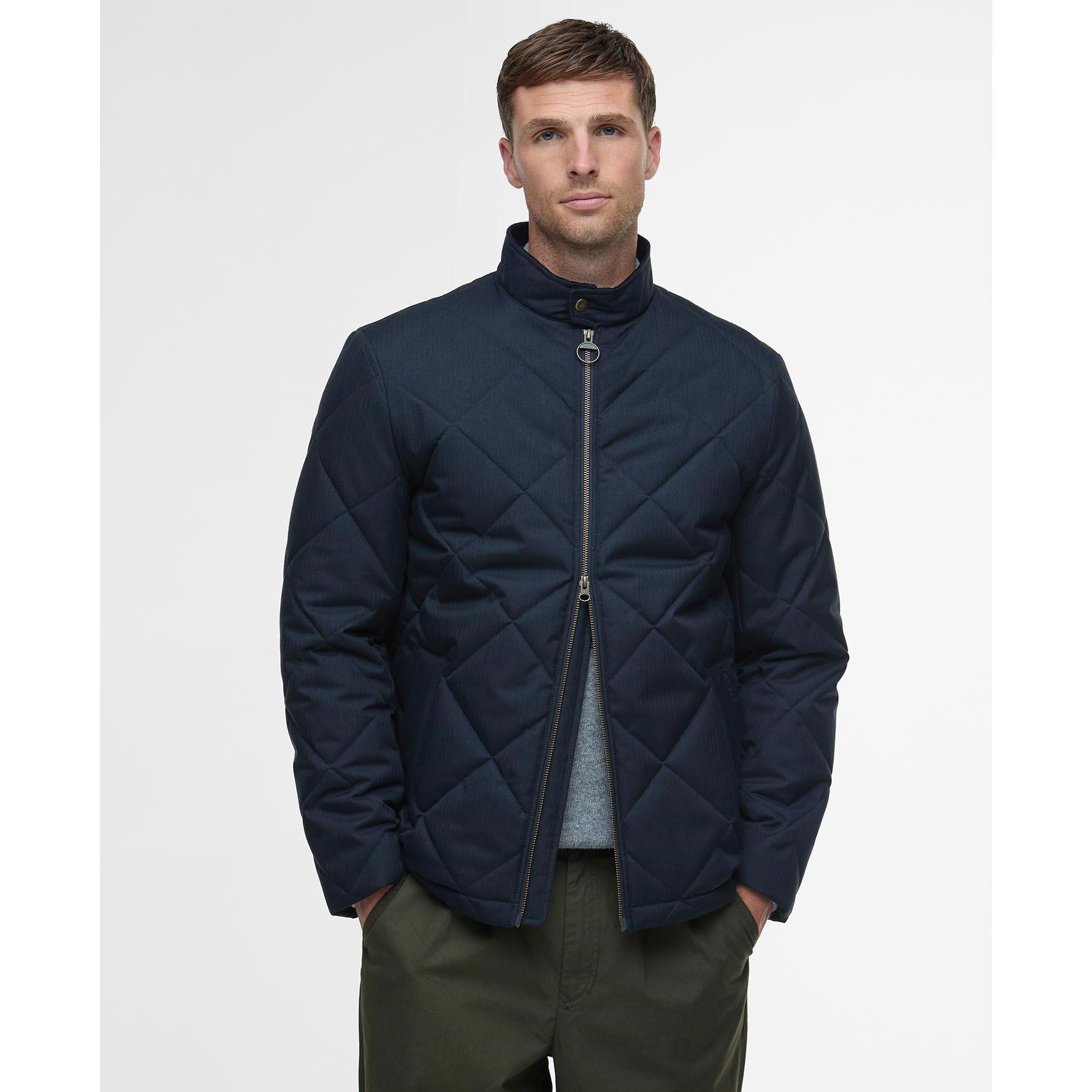 Navy NY91 - Barbour - Mens City Harrington Quilted Jacket - 2