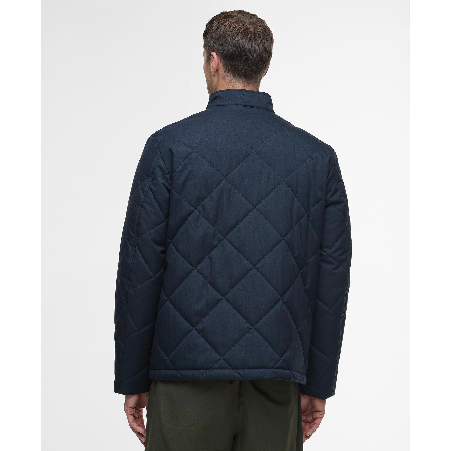 Navy NY91 - Barbour - Mens City Harrington Quilted Jacket - 3
