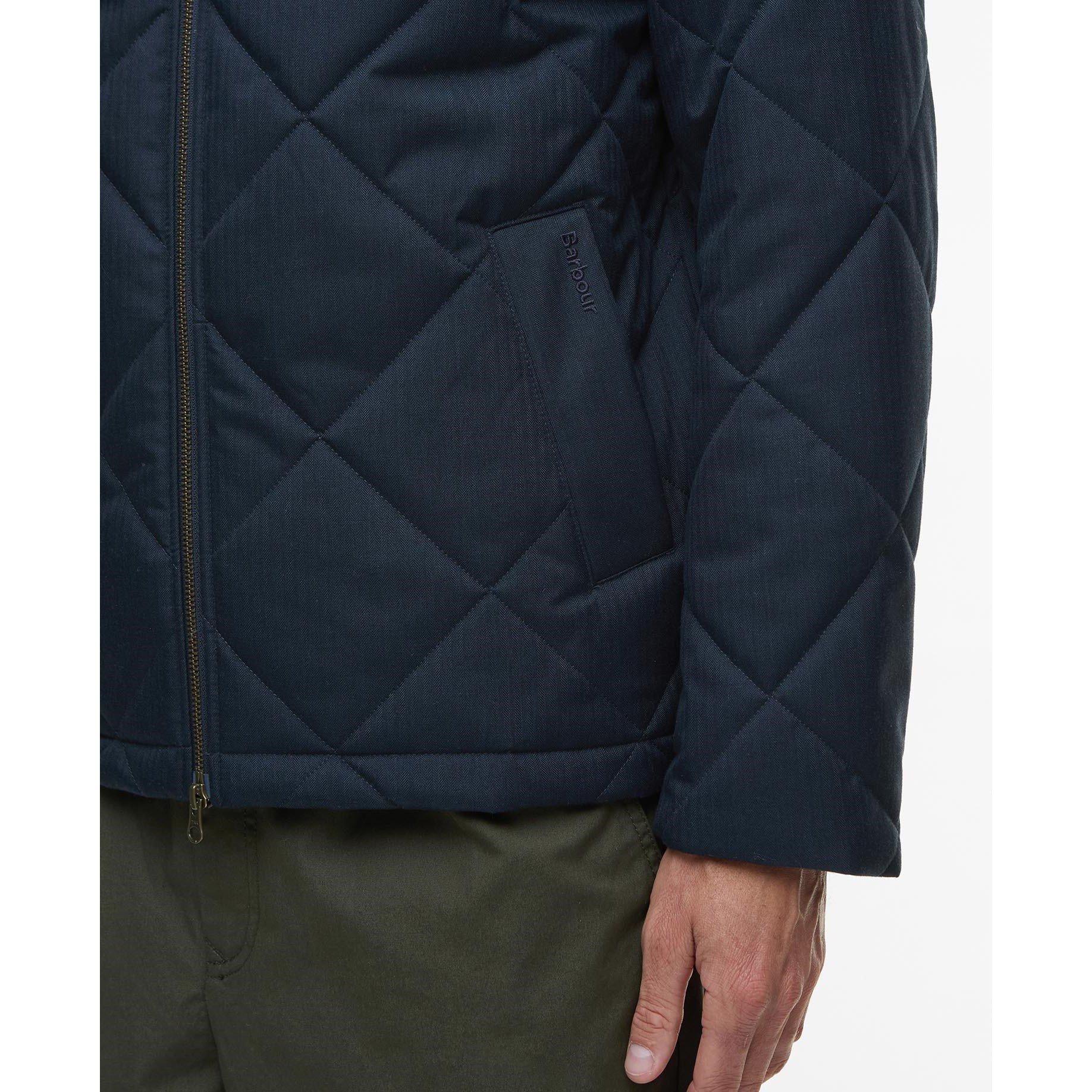 Navy NY91 - Barbour - Mens City Harrington Quilted Jacket - 5