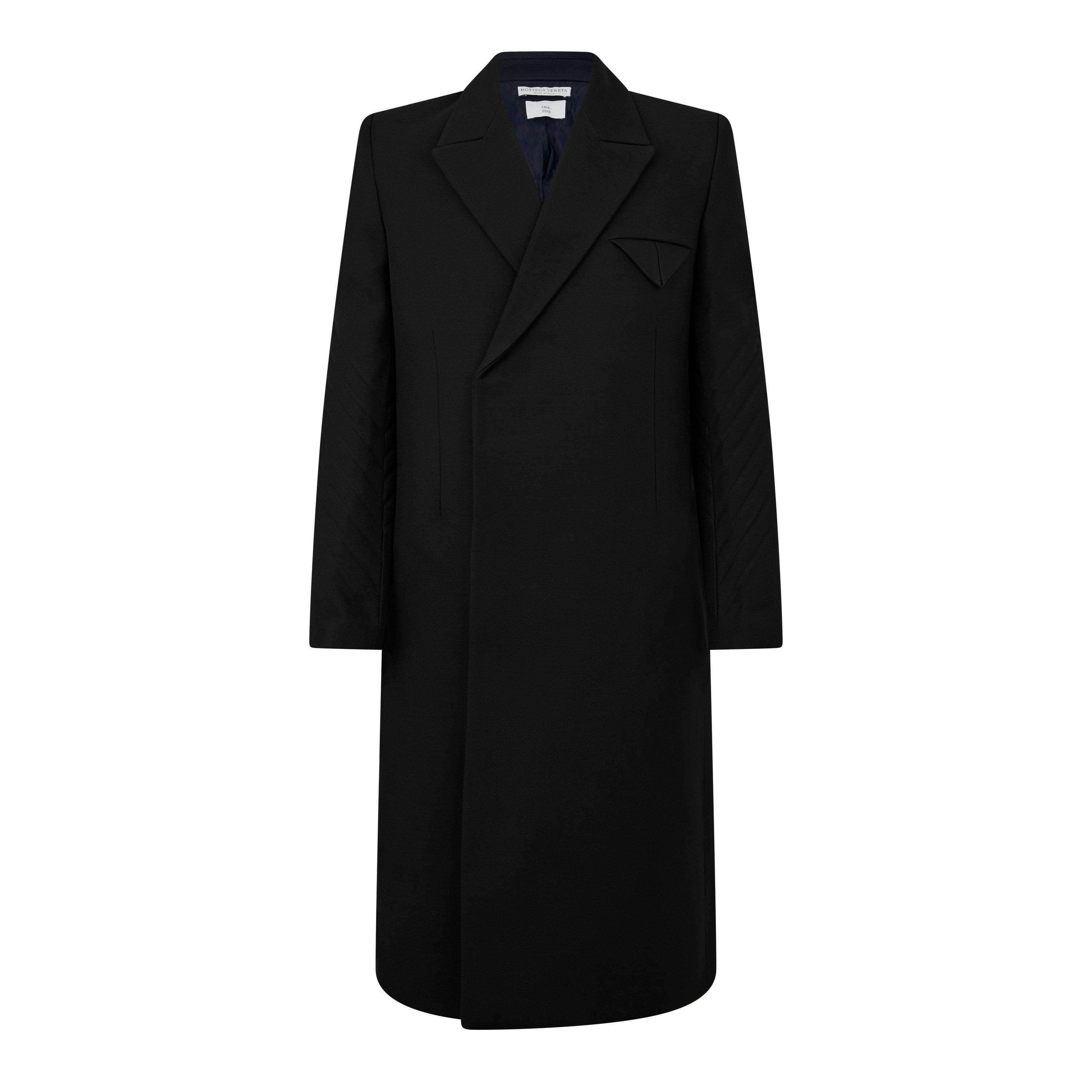 Nero - Bottega Veneta - Men's Classic Italian Overcoat - 1
