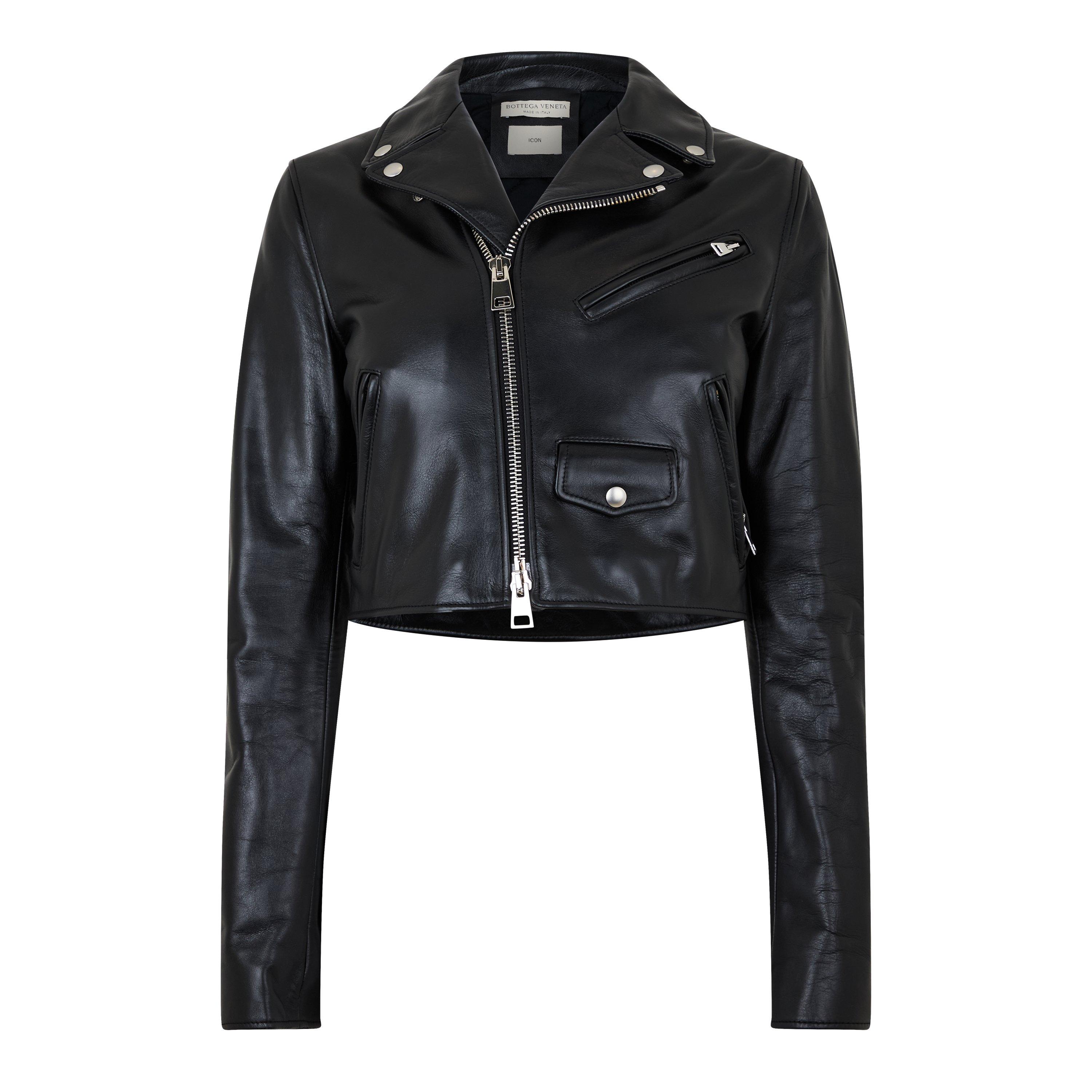 Nero - Bottega Veneta - Women's Leather Tailored Jacket - 1