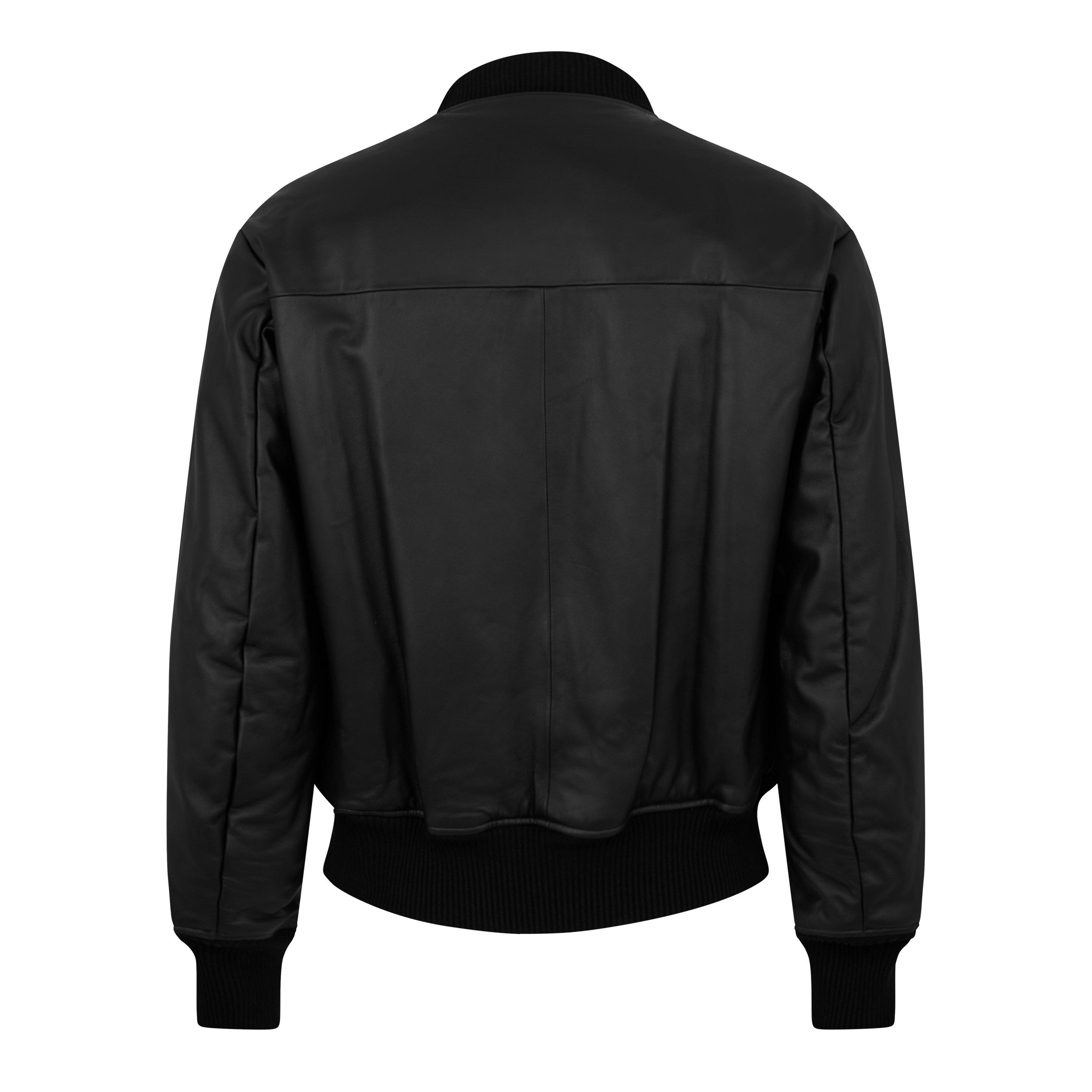 Nero - Bottega Veneta - Men's Structured Leather Jacket - 2