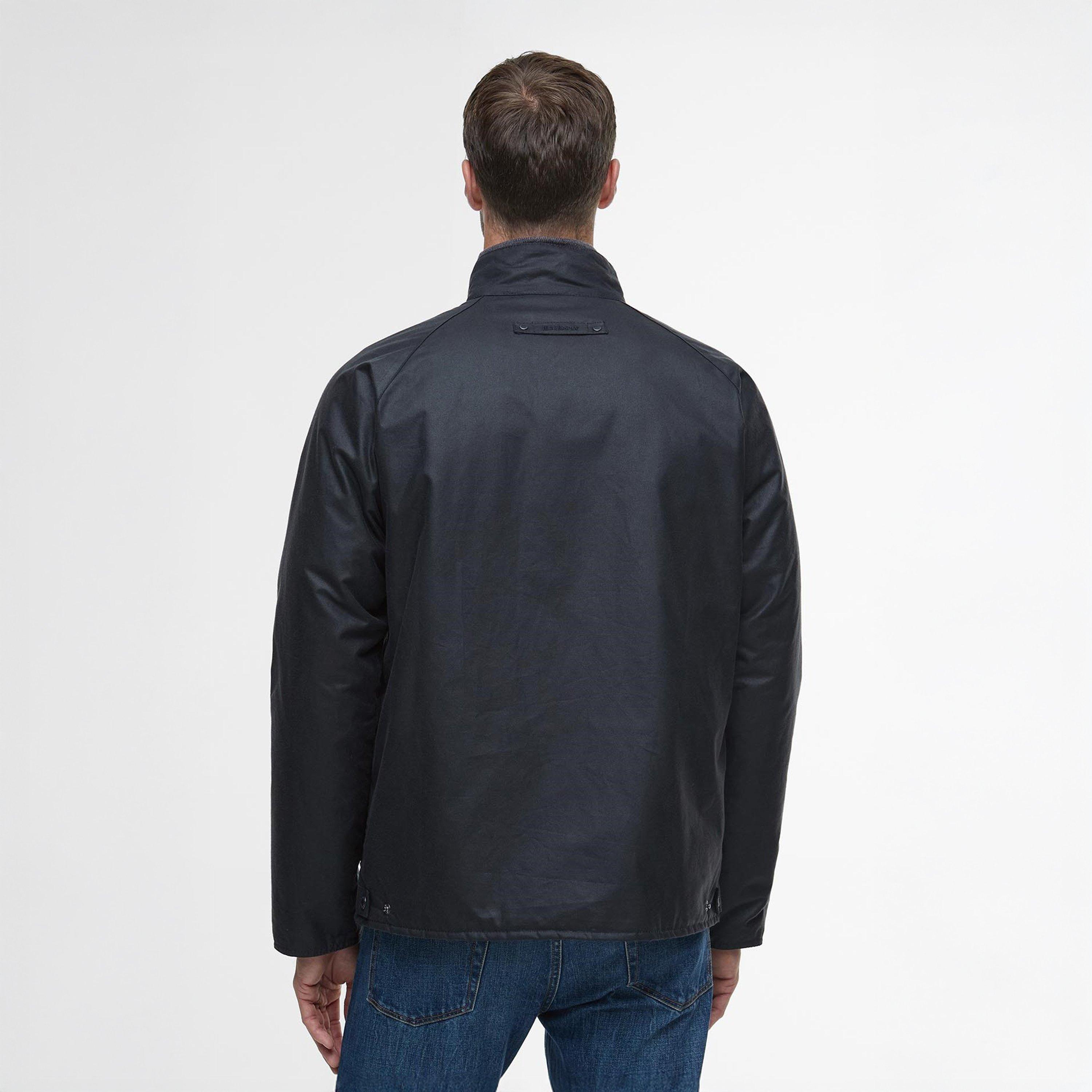 Navy - Barbour - Mens Cordhill Waxed Jacket - 4