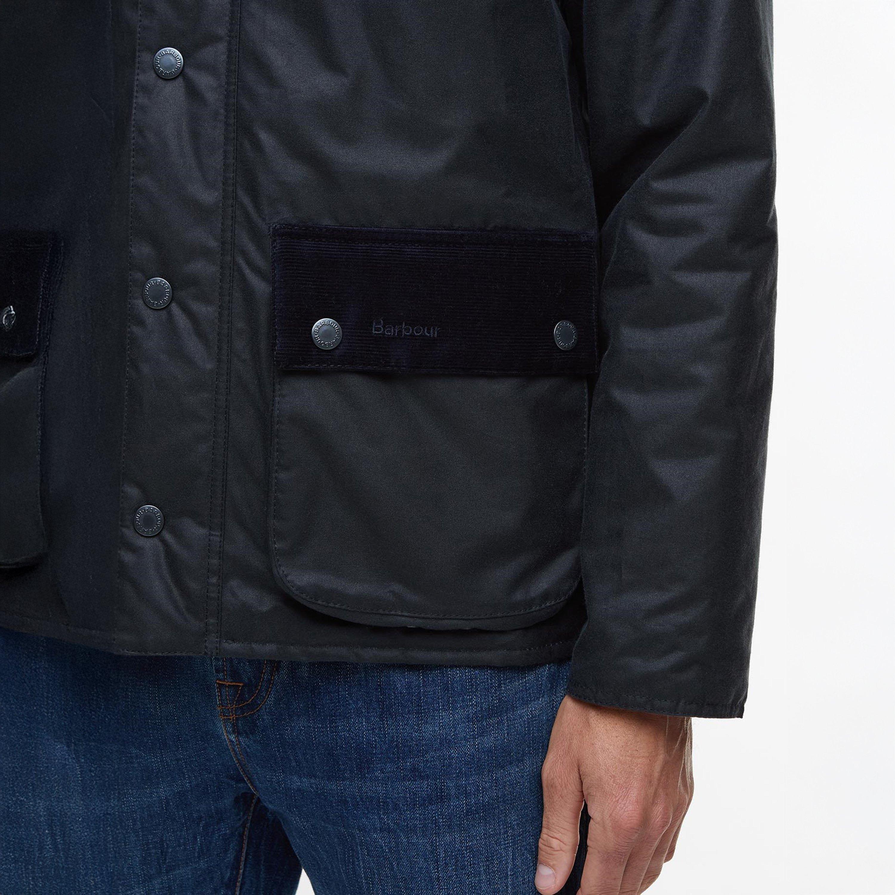 Navy - Barbour - Mens Cordhill Waxed Jacket - 5