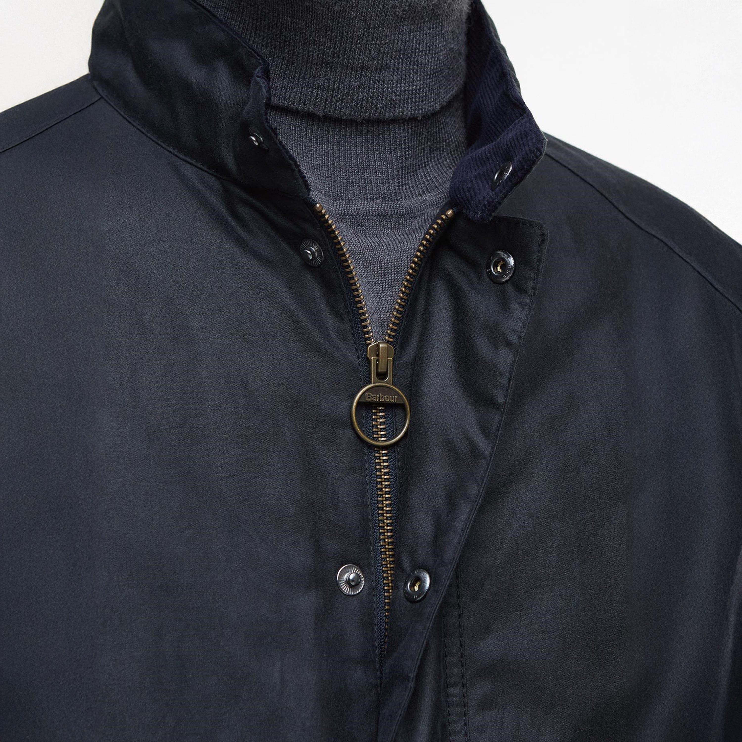 Navy - Barbour - Mens Cordhill Waxed Jacket - 6