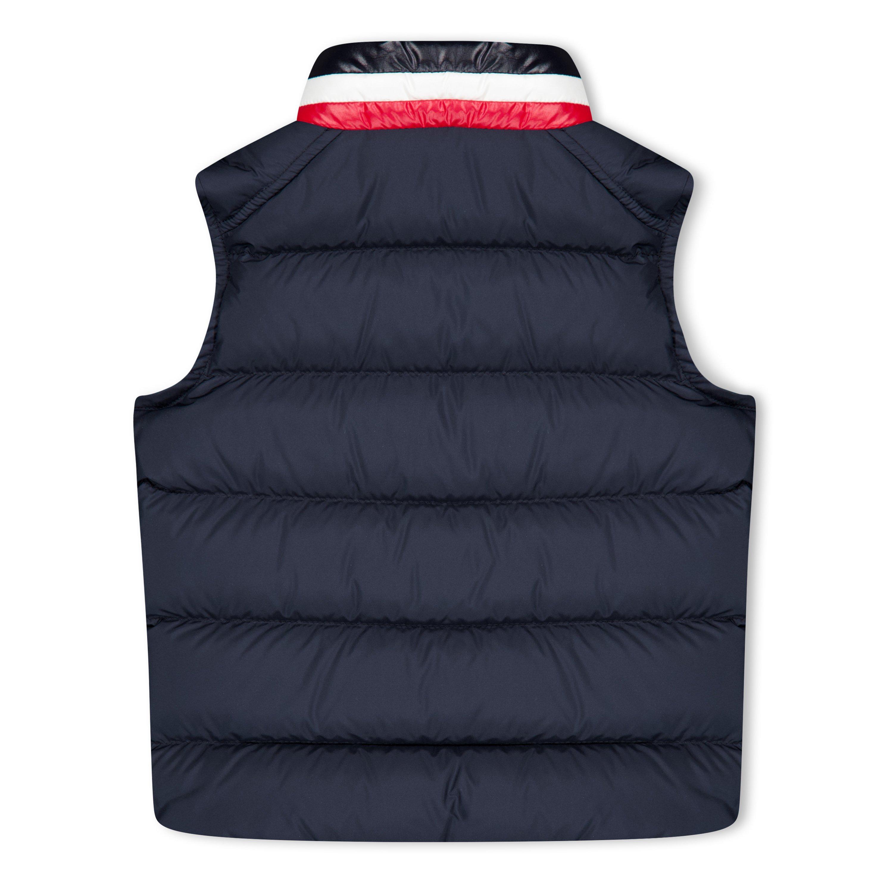 Black 77G - Moncler - Kids'  Merab Down Stand Collar Sleeveless Gilet - 2