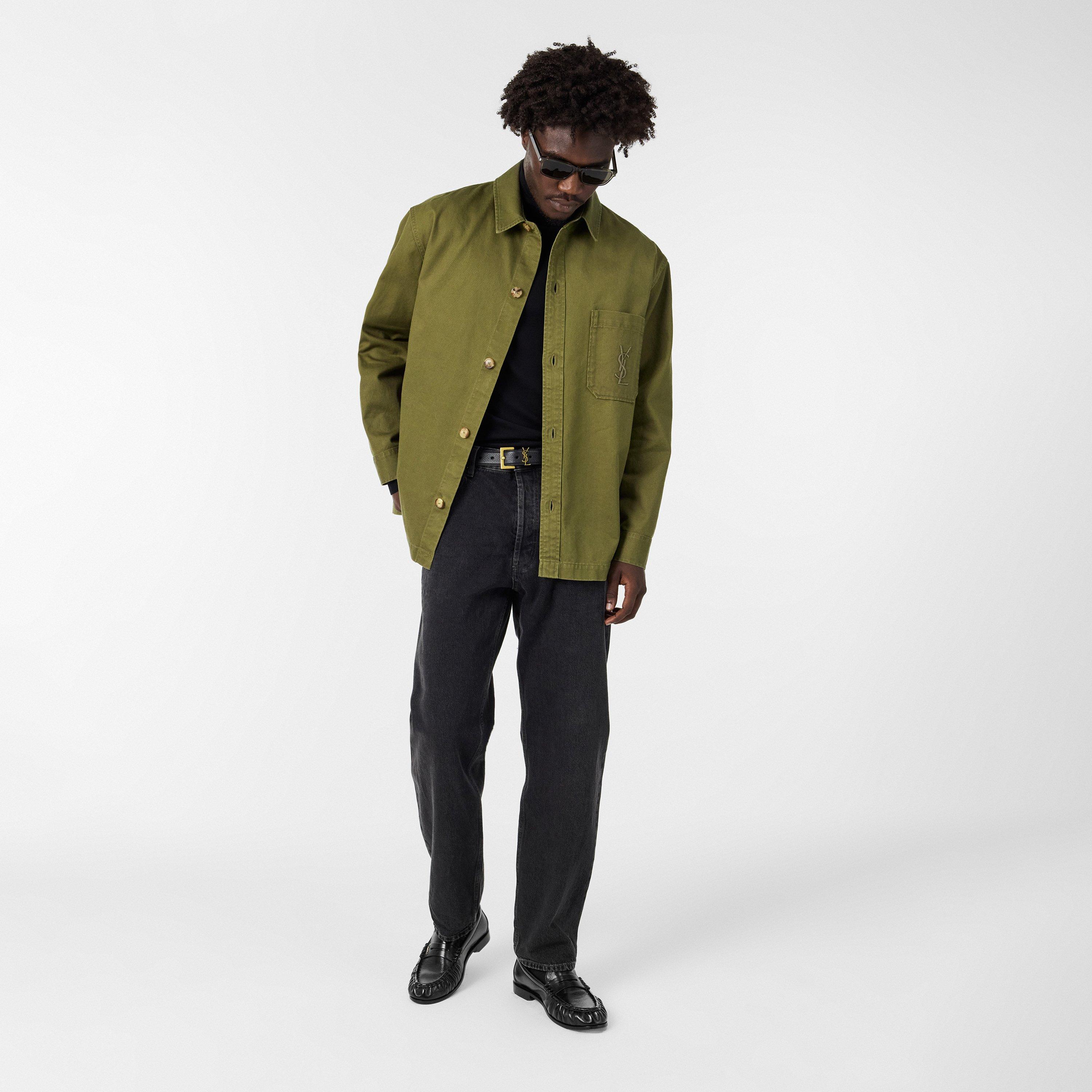 Khaki - Saint Laurent - Men's Structured Fit Overshirt - 6