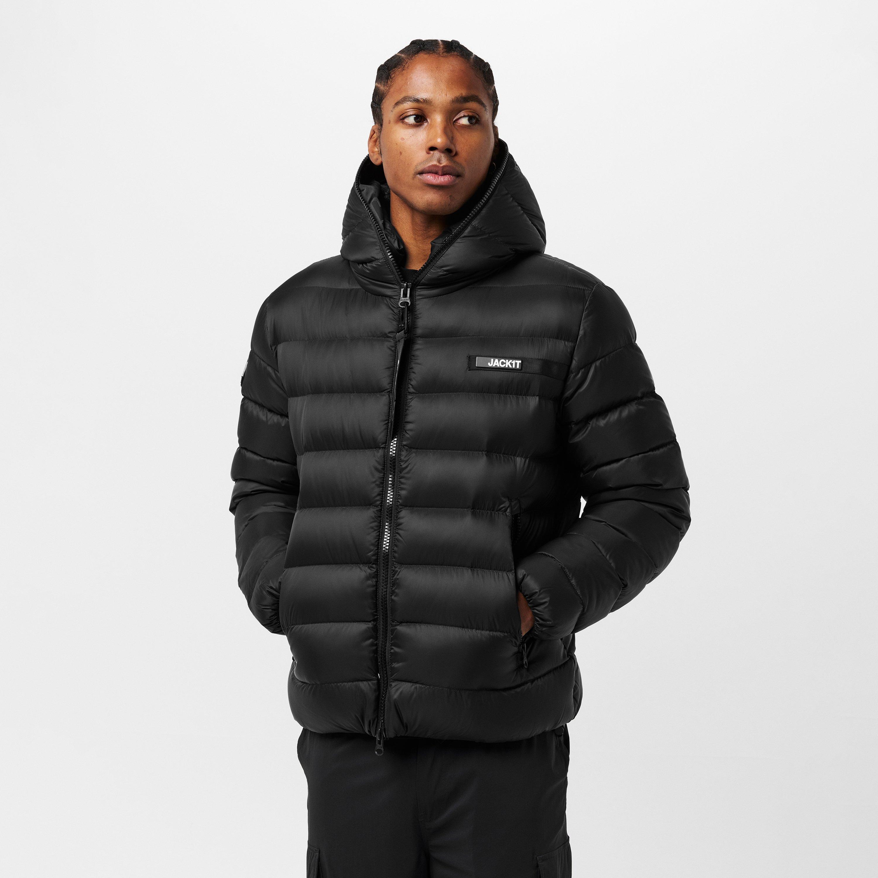 Black - Jack1t - Men's  Dry Racer Hooded Medium Puffer Jacket - 3