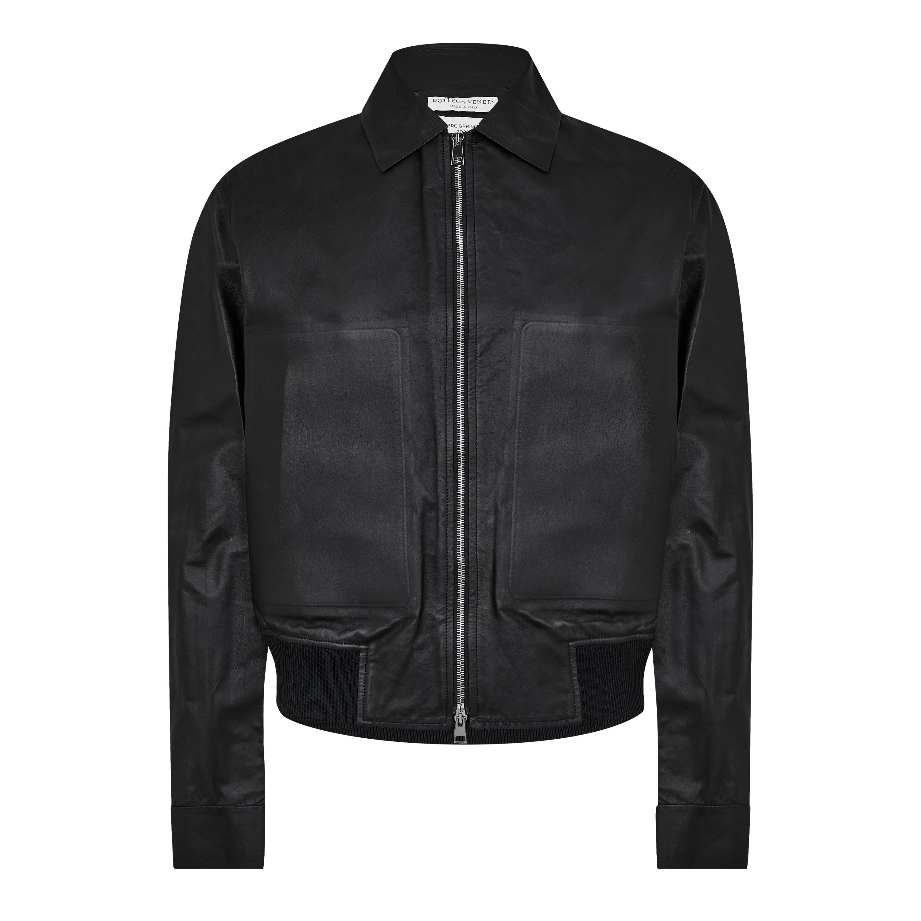 Nero - Bottega Veneta - Men's Leather Tailored Leather Jacket - 1
