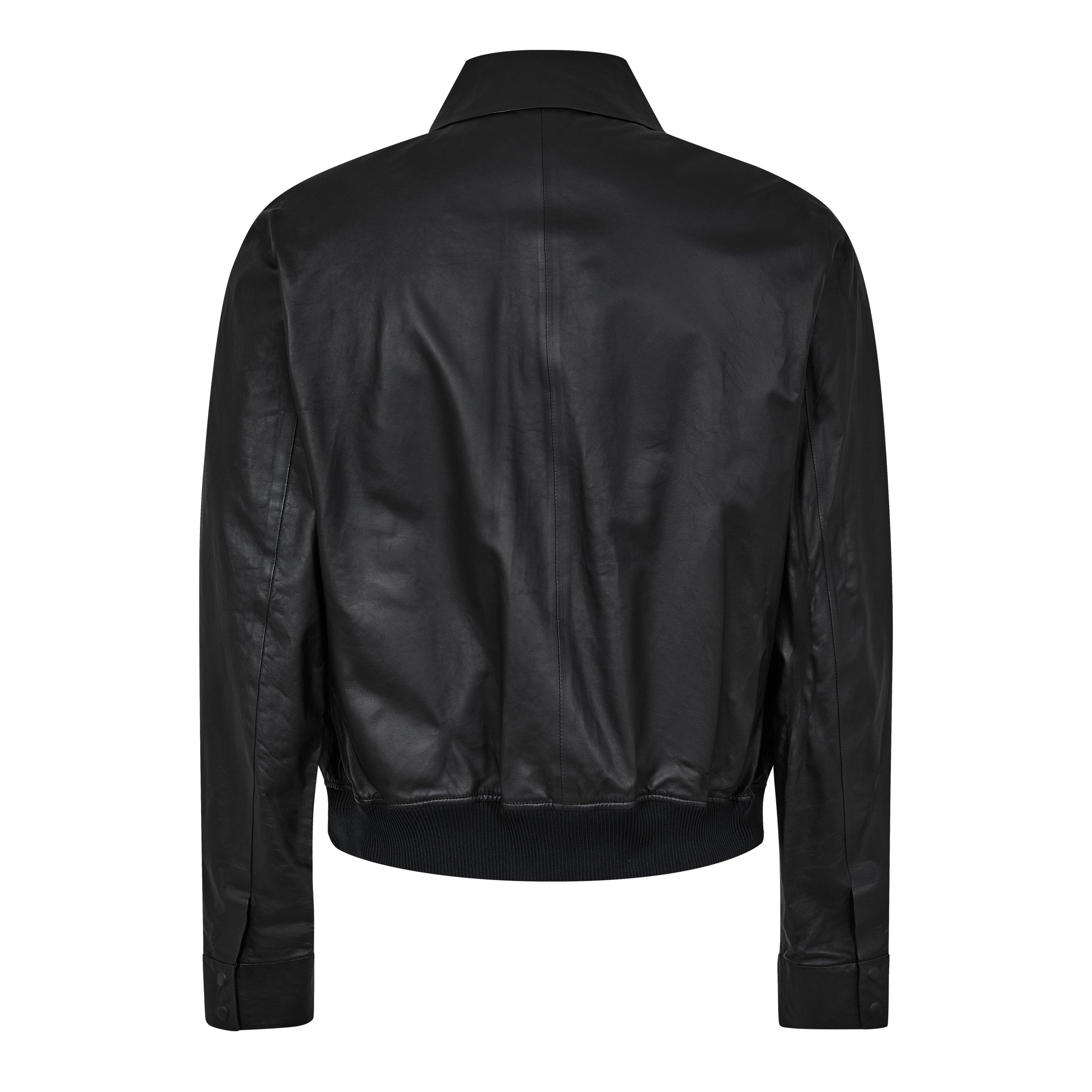 Nero - Bottega Veneta - Men's Leather Tailored Leather Jacket - 2