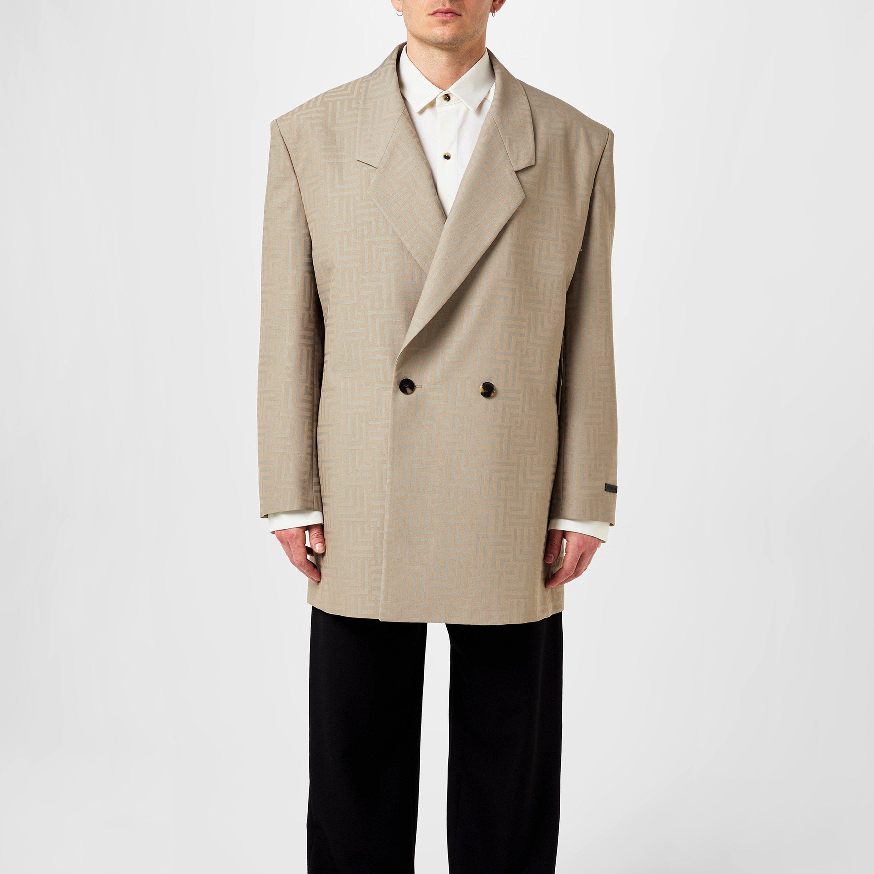 Dove Grey - Fear Of God - Men's California Heavy Twill Wool Long Sleeve Blazer - 1