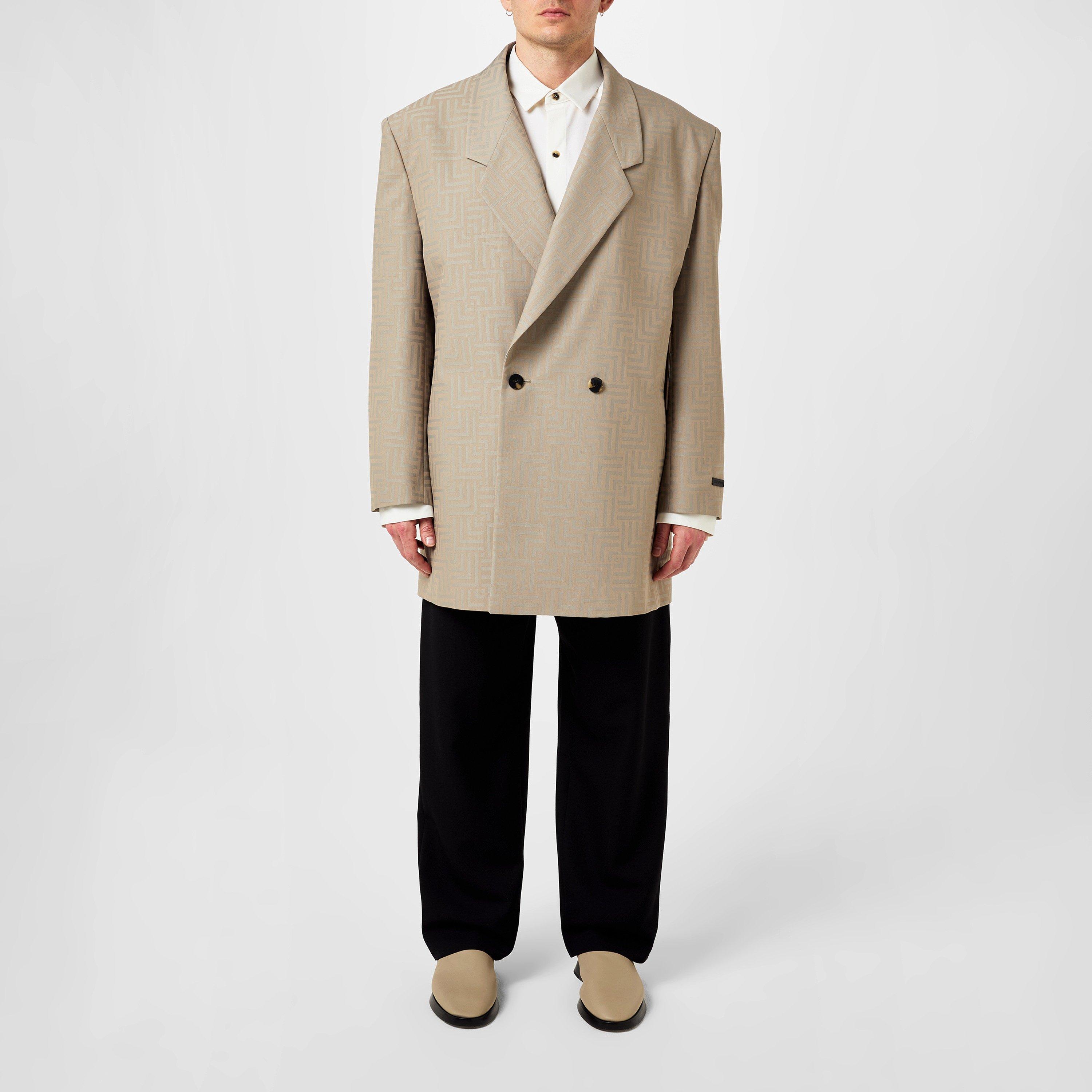 Dove Grey - Fear Of God - Men's California Heavy Twill Wool Long Sleeve Blazer - 4