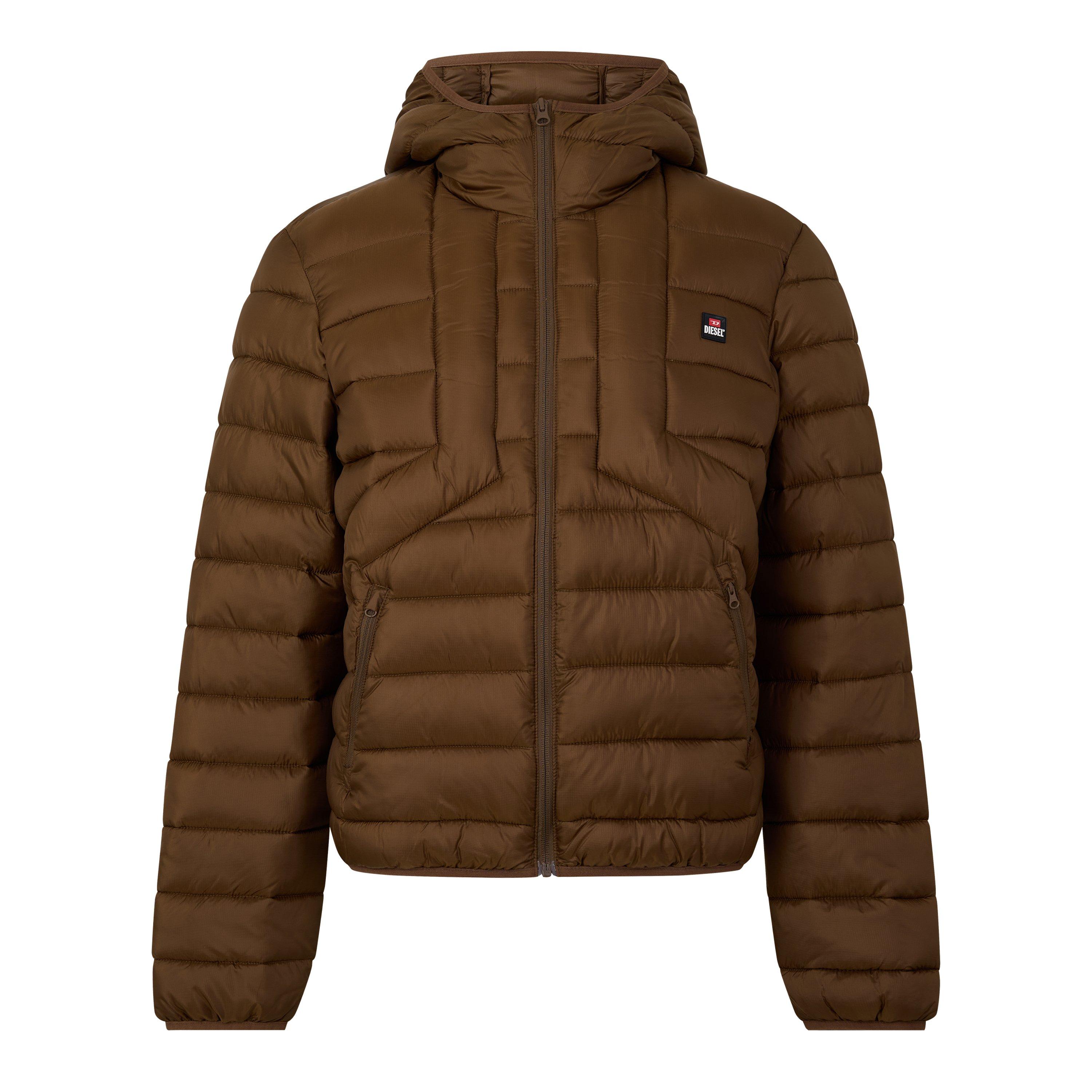 Coffee Liqueu - Diesel - Men's W-Dwain-Outhood Medium Puffer Jacket - 1