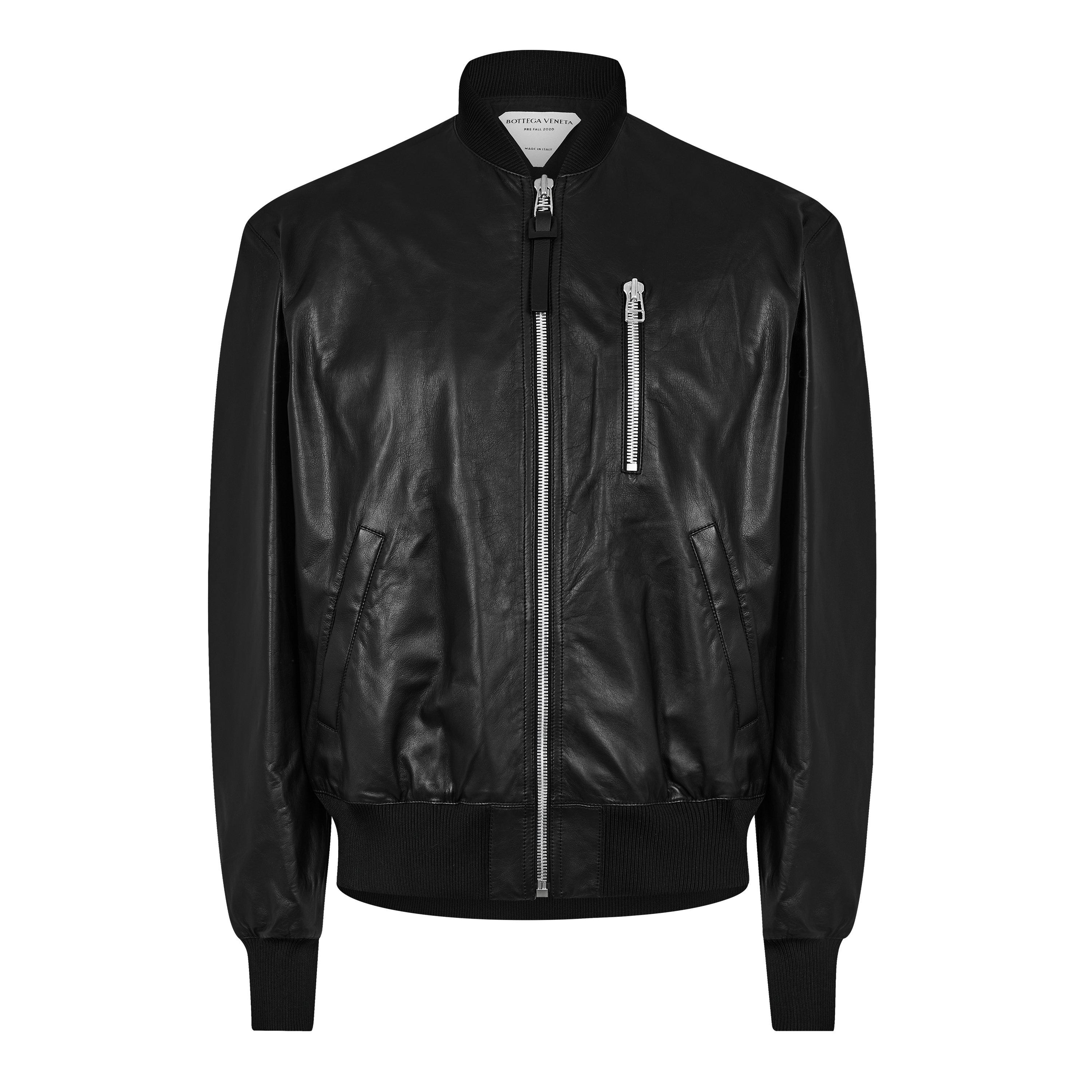 Black - Bottega Veneta - Men's Leather Jacket - 1