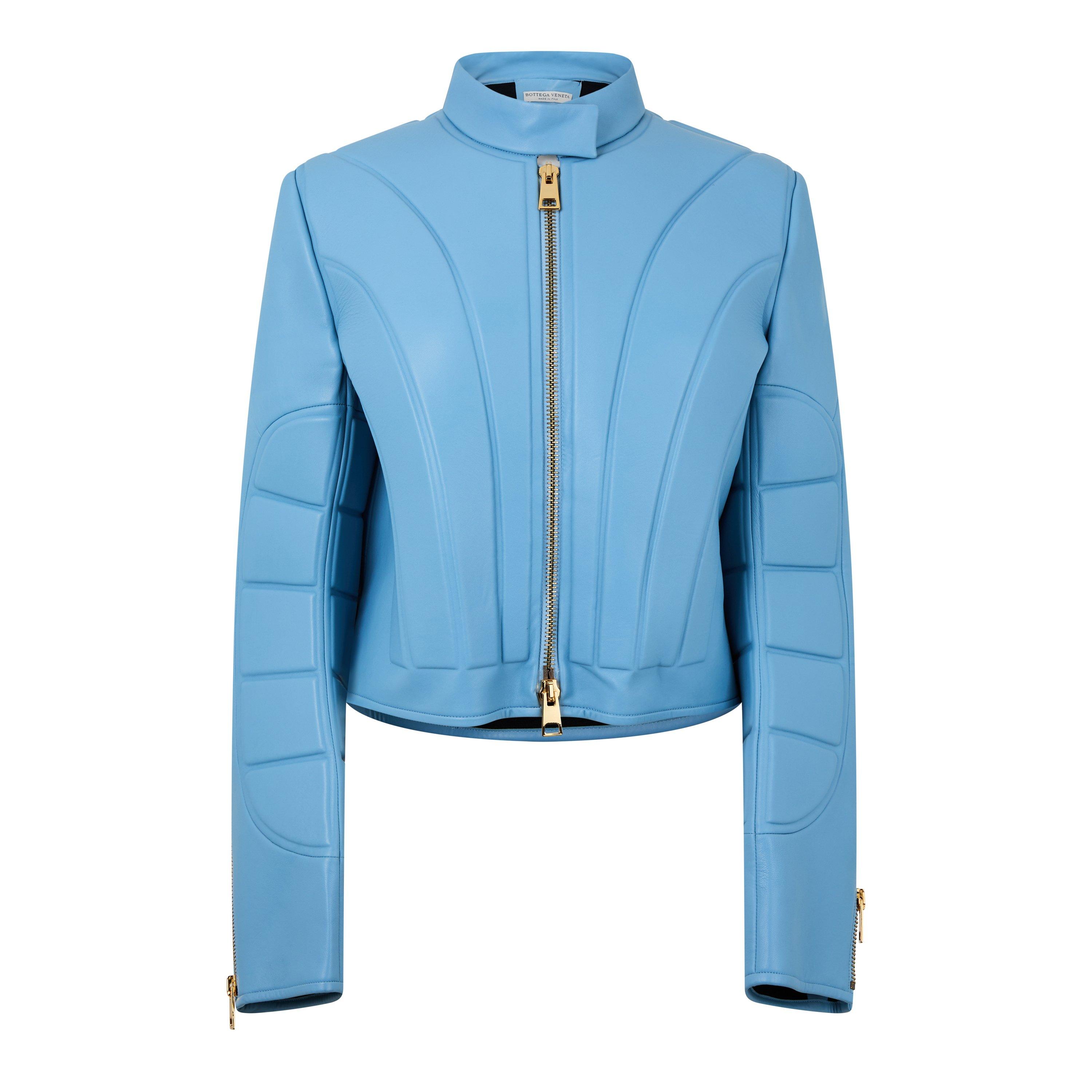 Ice - Bottega Veneta - Women's Woven Tailored Leather Jacket - 1