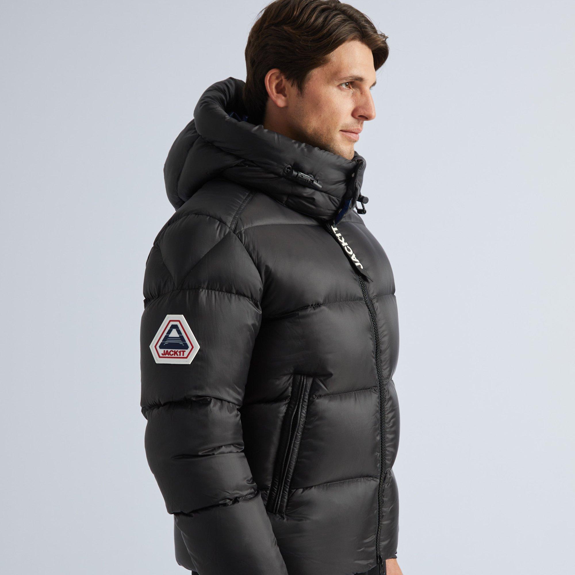 Black - Jack1t - Men's Dry Hood Weather-Resistant Insulated Medium Puffer Jacket - 2