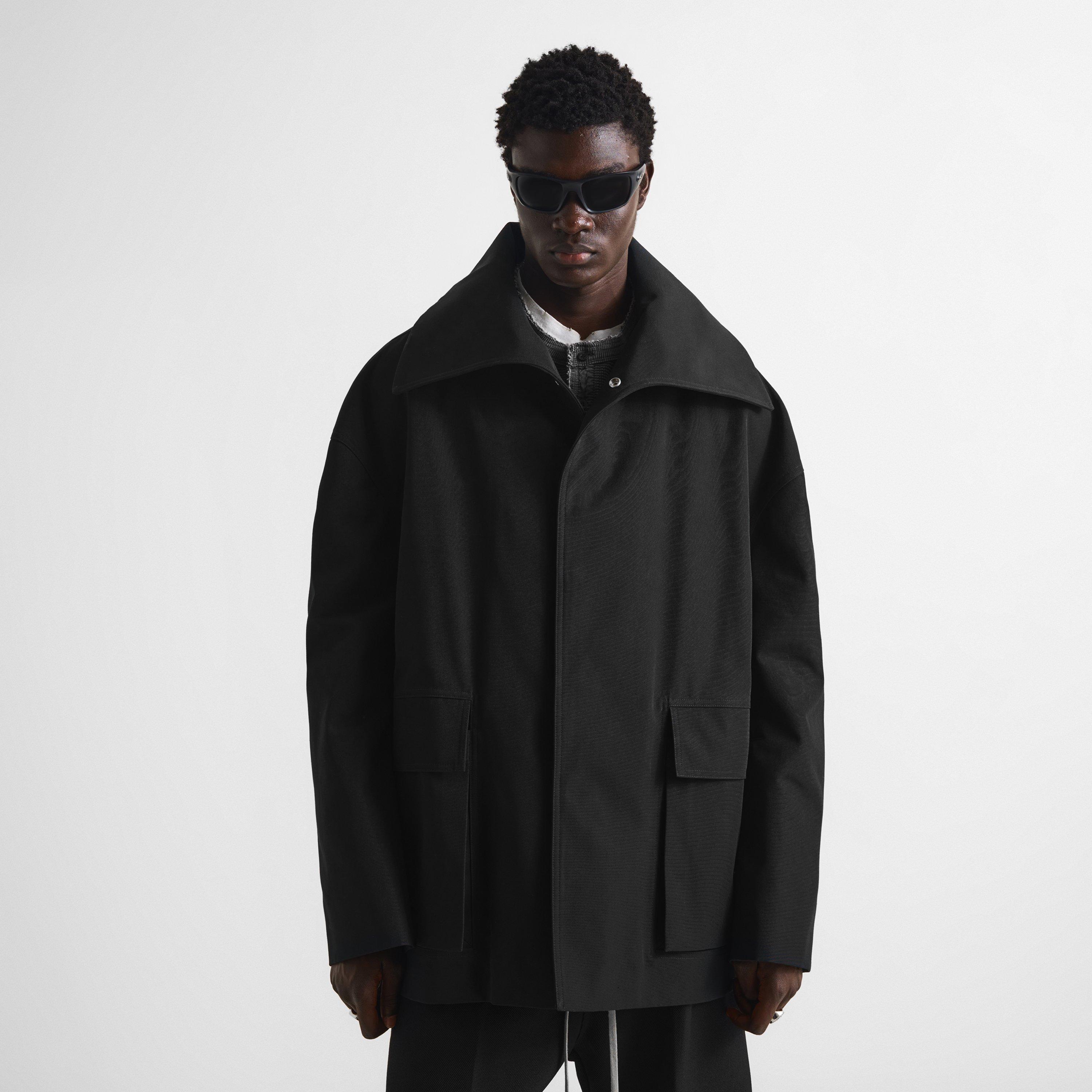 Black - Rick Owens - Men's Dracucollar Cropped Harrington Jacket - 3