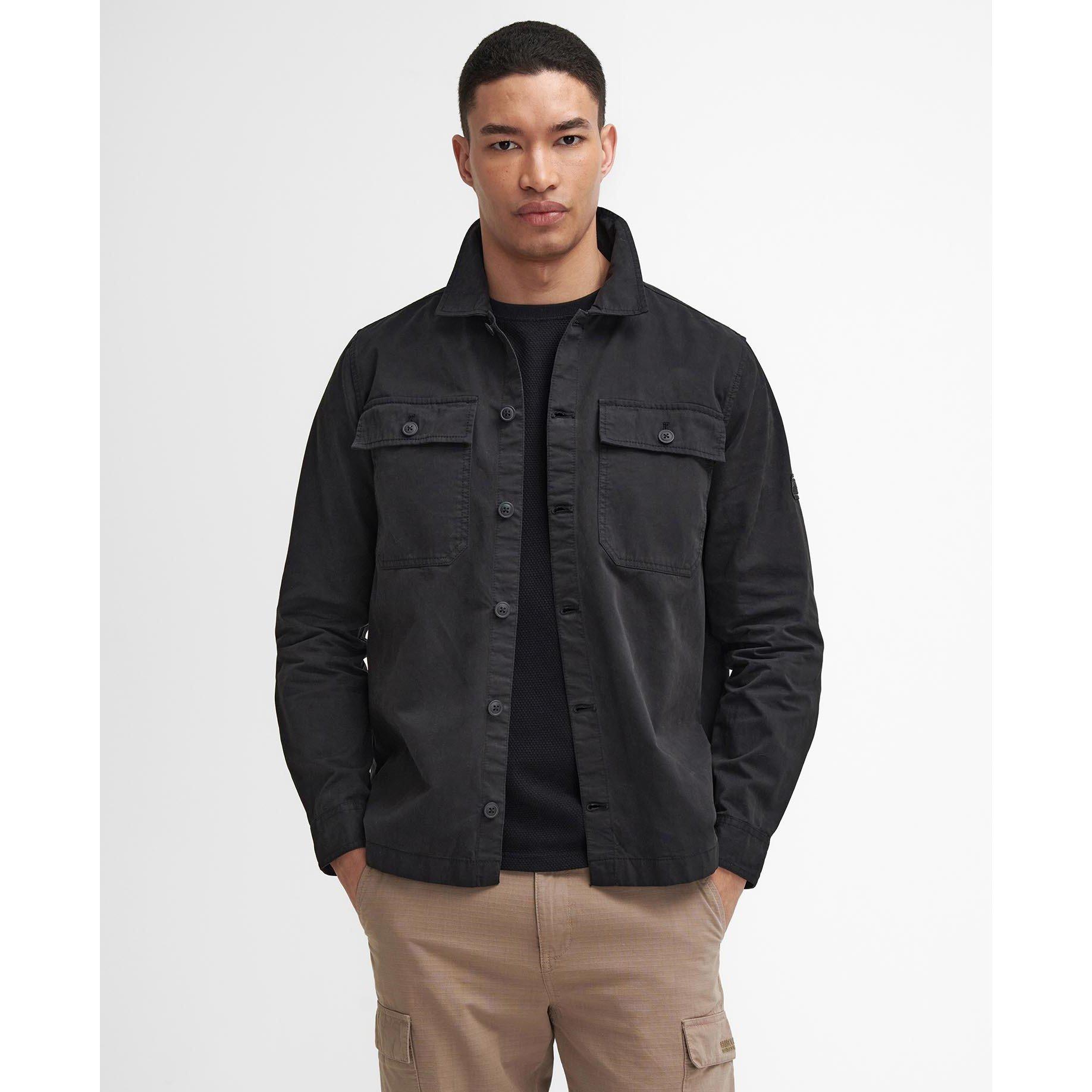 Black BK31 - Barbour International - Men's Arlo Cotton Long Sleeve Overshirt - 2