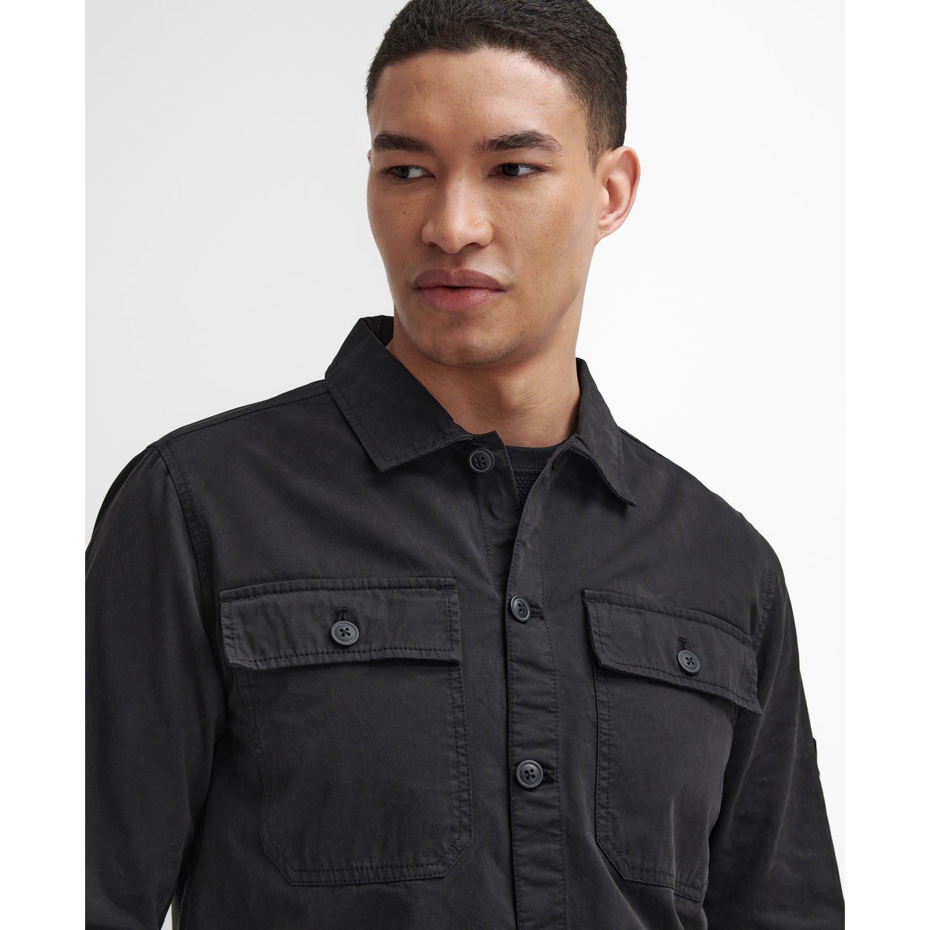 Black BK31 - Barbour International - Men's Arlo Cotton Long Sleeve Overshirt - 4