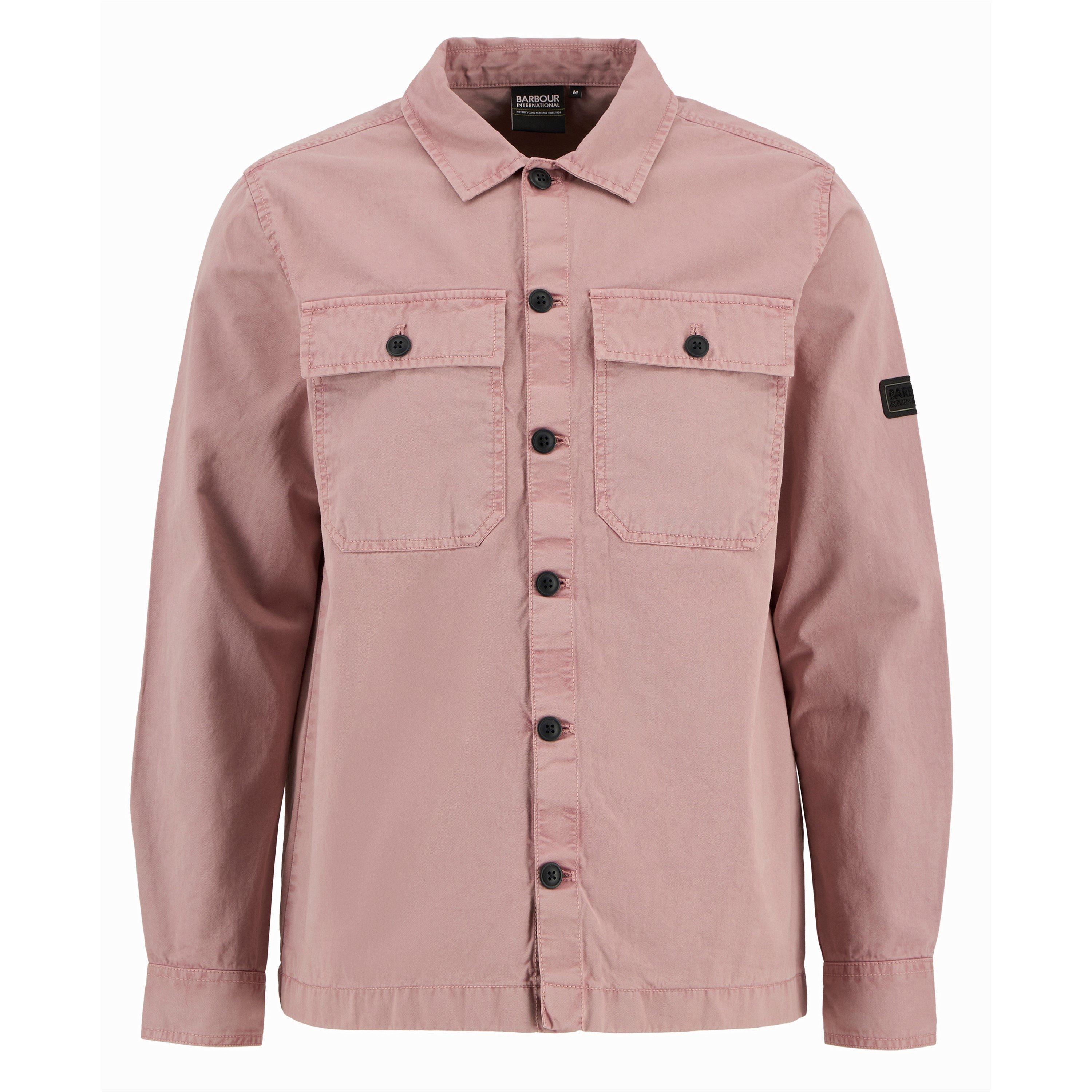 Barbour International Men's Arlo Cotton Long Sleeve Overshirt - Woodrose Pi78 - XL