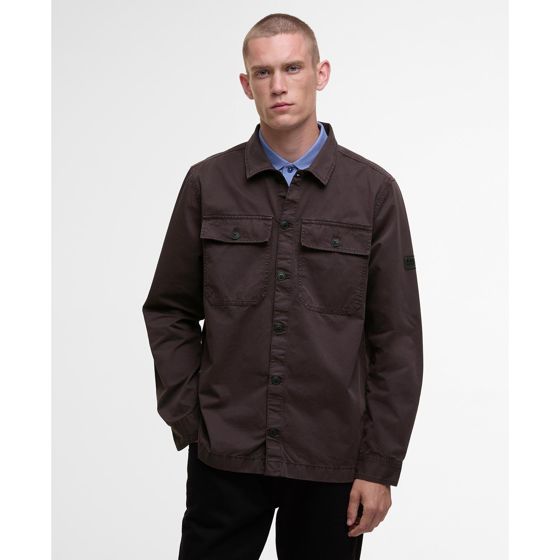 Barbour International Men's Arlo Cotton Long Sleeve Overshirt - Java Red RE92 - L