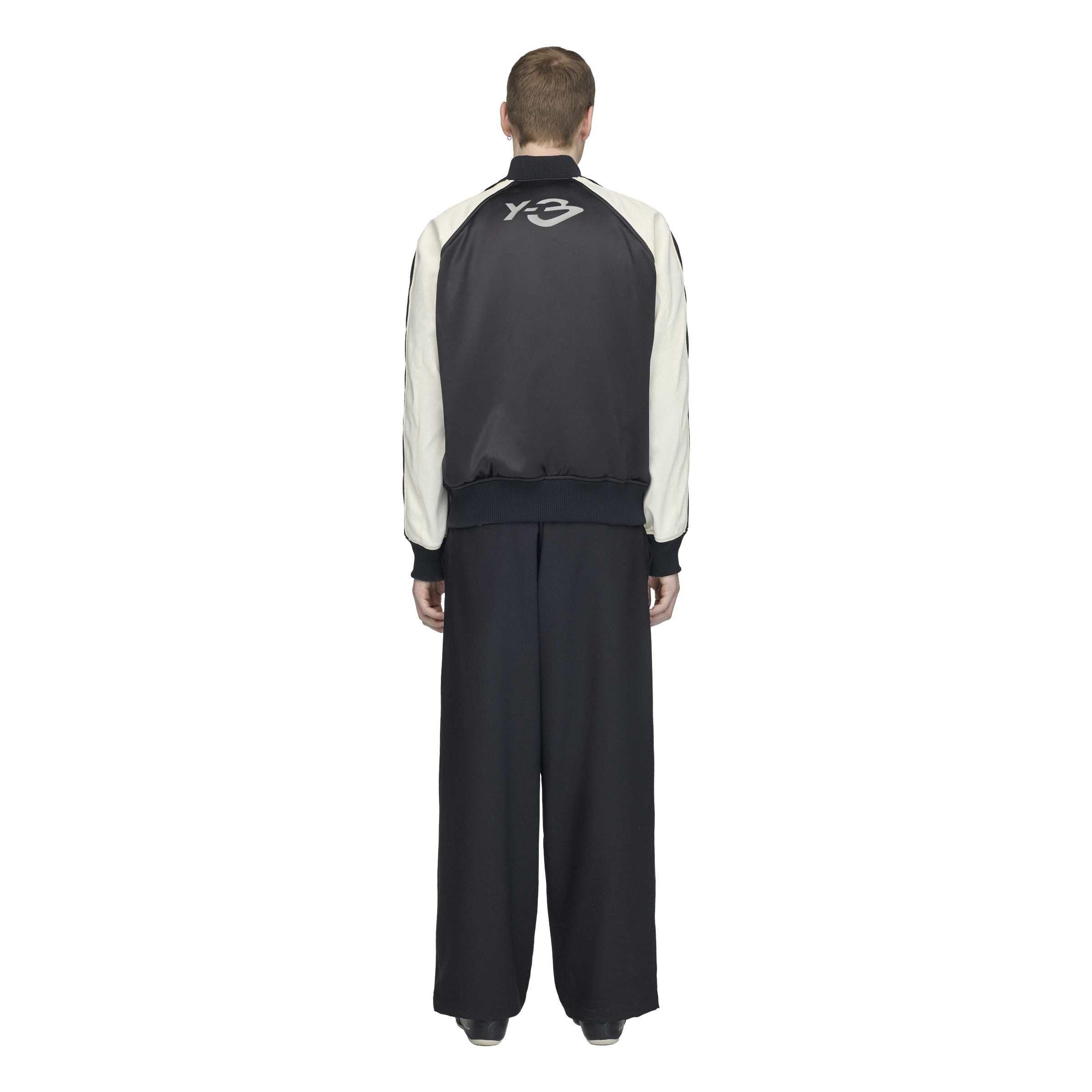 Black/Cream - Y3 - Liquid Logo Satin Souvenir Jacket - 4